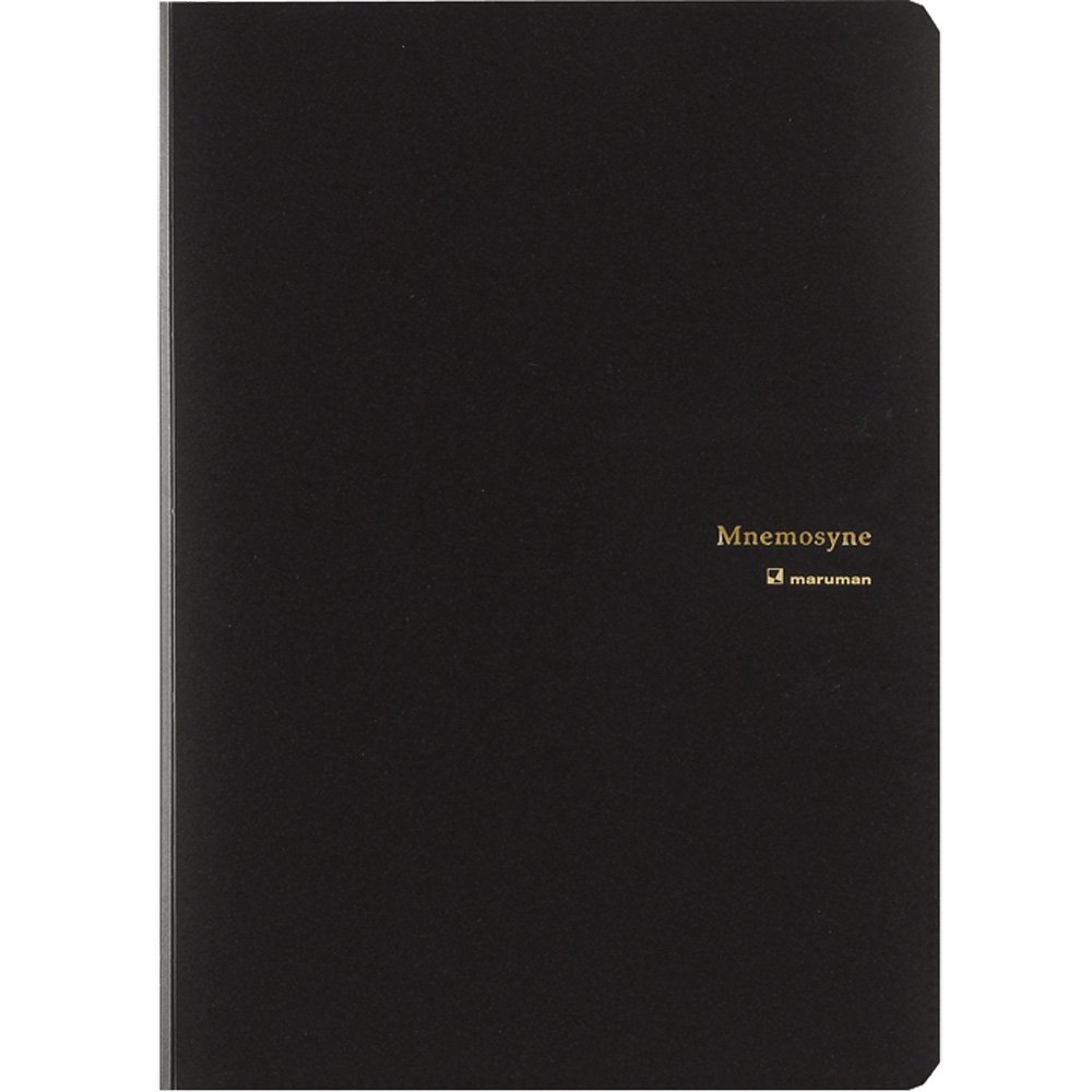 Mnemosyne HN188A A5 Spiral Notebook with Folder - Black, 5.8