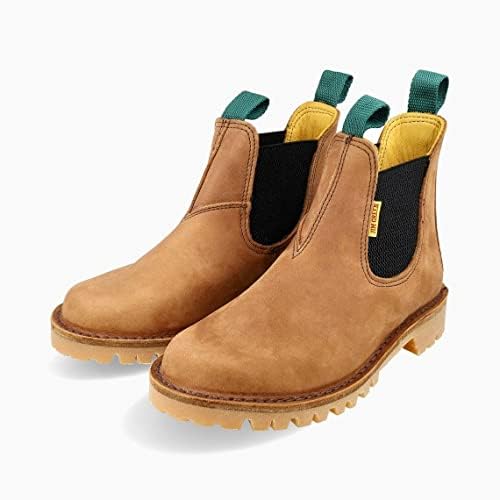 Jim Green Men's Stockman Slip-On Boots - Waterproof Full Grain Leather Work & Dress Boots for Outdoor, Casual & Office Wear