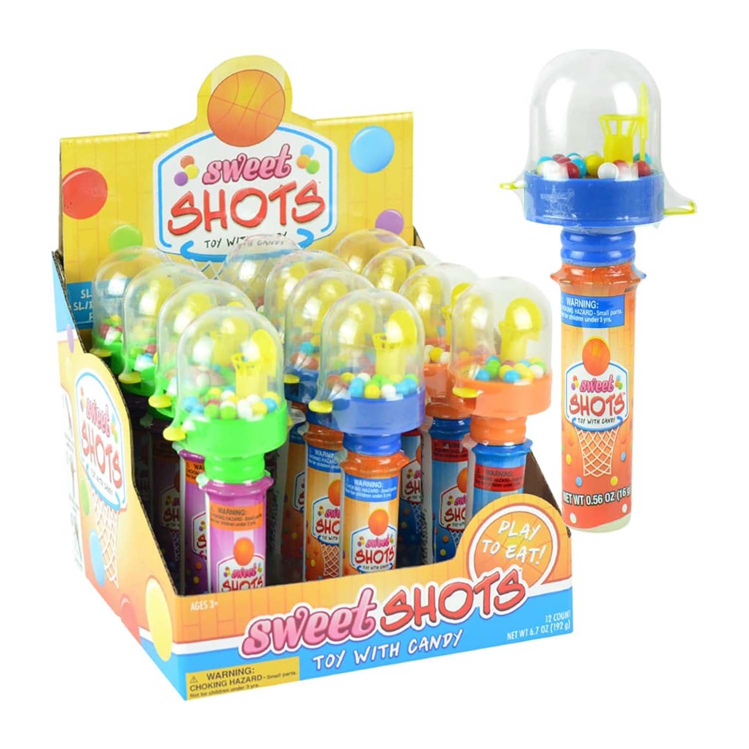 Koko's Sweet Shot Basketball Toy with Candy - 12ct Box | Fun Basketball Game for Kids, Birthday Party Favors, Classroom Rewards & Family Game Night