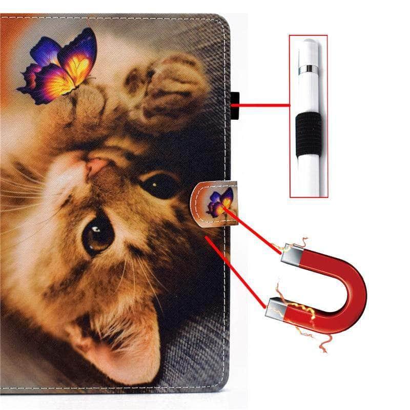 iPad Air 4 (2020) 10.9-inch Cute Cat Cartoon Leather Case - Protective Cover for Work, School & Travel