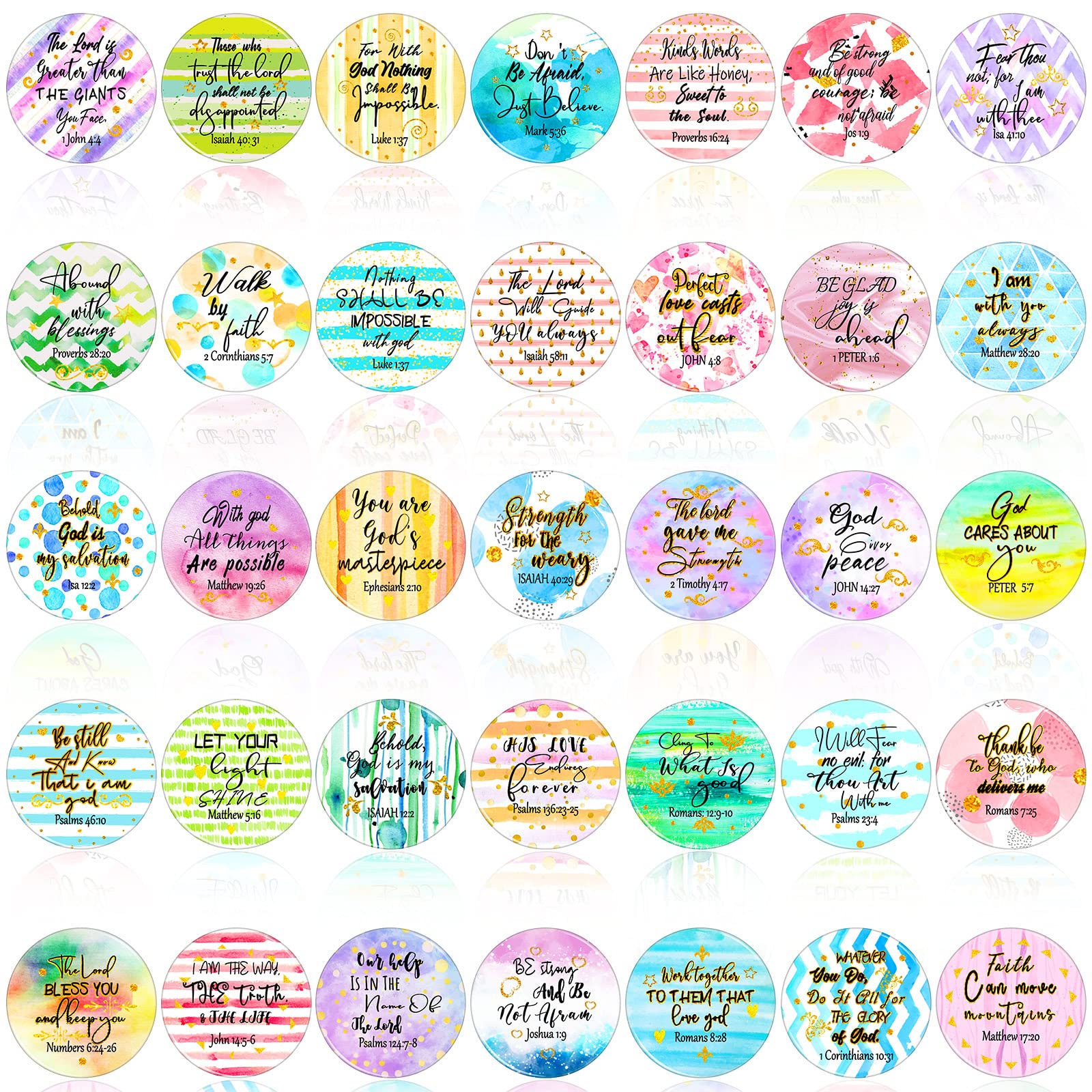 35 Pcs Bible Verse Fridge Magnets - Christian Scripture Quotes for Kitchen, Office & Locker Decor