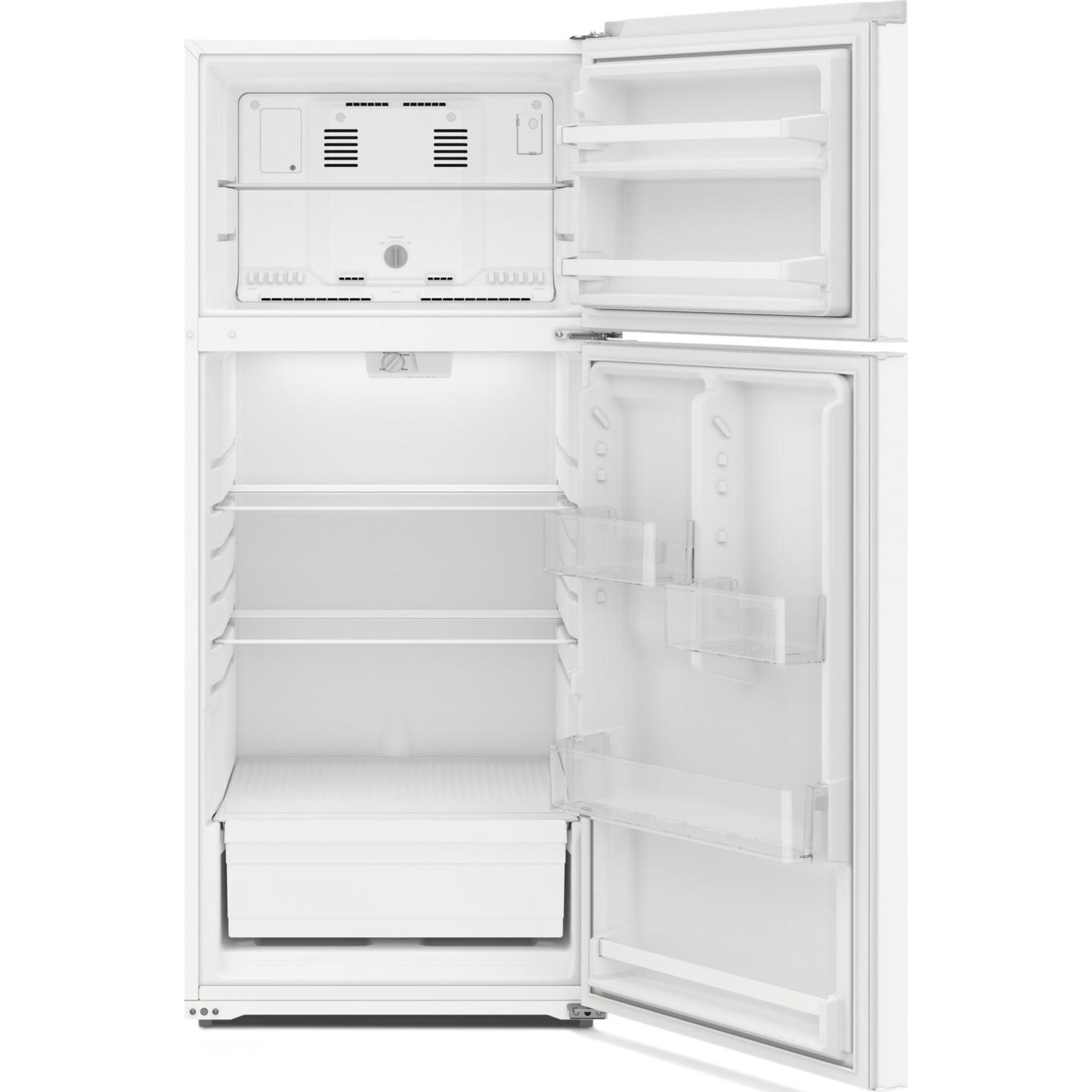 Amana 30 Inch Top Mount Refrigerator (ARTX3028PW) - White, Energy Efficient, Spacious Freezer - Perfect for Kitchens, Apartments, and Small Spaces