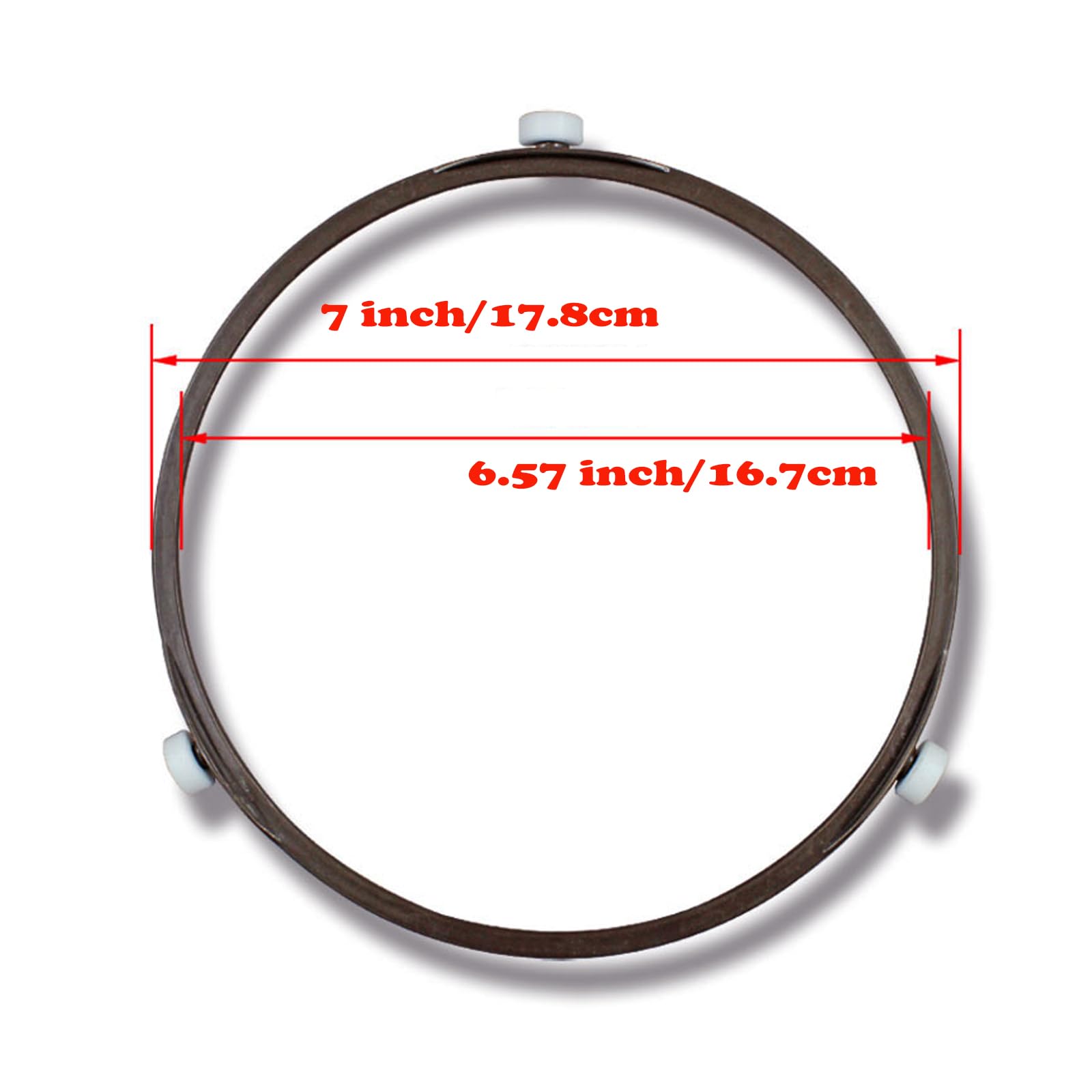7 Inch Microwave Turntable Ring Replacement - 14mm Roller Height Glass Plate Support Holder for Microwave Oven | Compatible with Most Brands | Perfect for Heating, Defrosting & Reheating Food