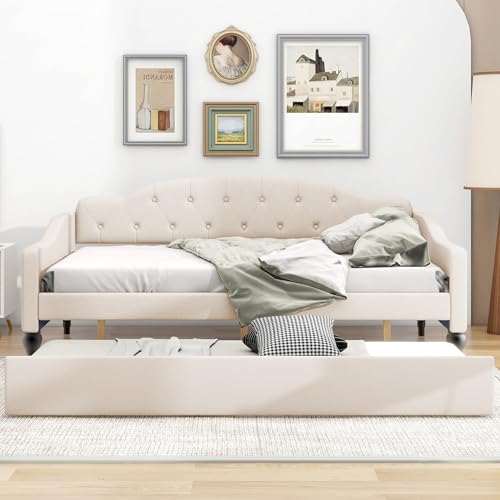 Beige & Trundle