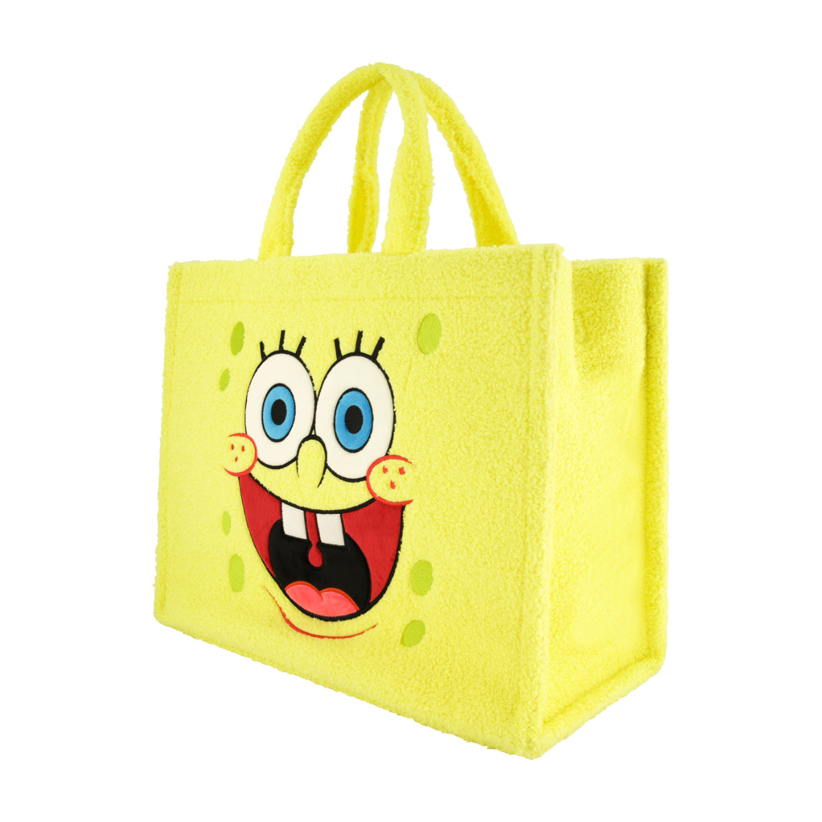 SpongeBob SquarePants Yellow Travel Tote Bag with Trolley Strap - Perfect for Airplane Carry-On, Beach Trips & Shopping