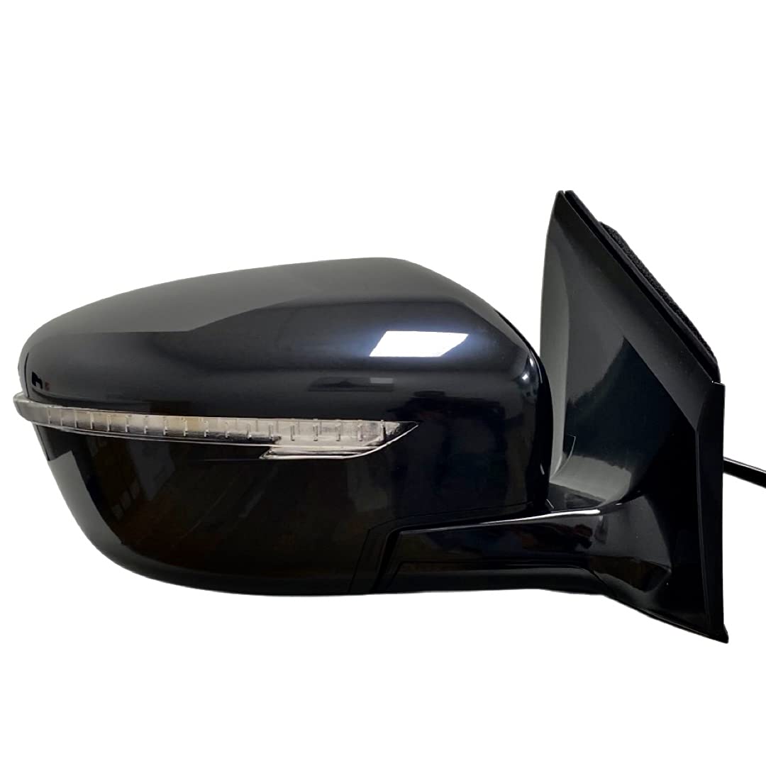 Nissan Murano 2015 Passenger Side Mirror Replacement - Power Adjustable Non-Heated Right (RH) Mirror with Turn Signal Light, Paintable Black, 5-Pin Connector - Perfect for DIY Repairs & Collision Replacement