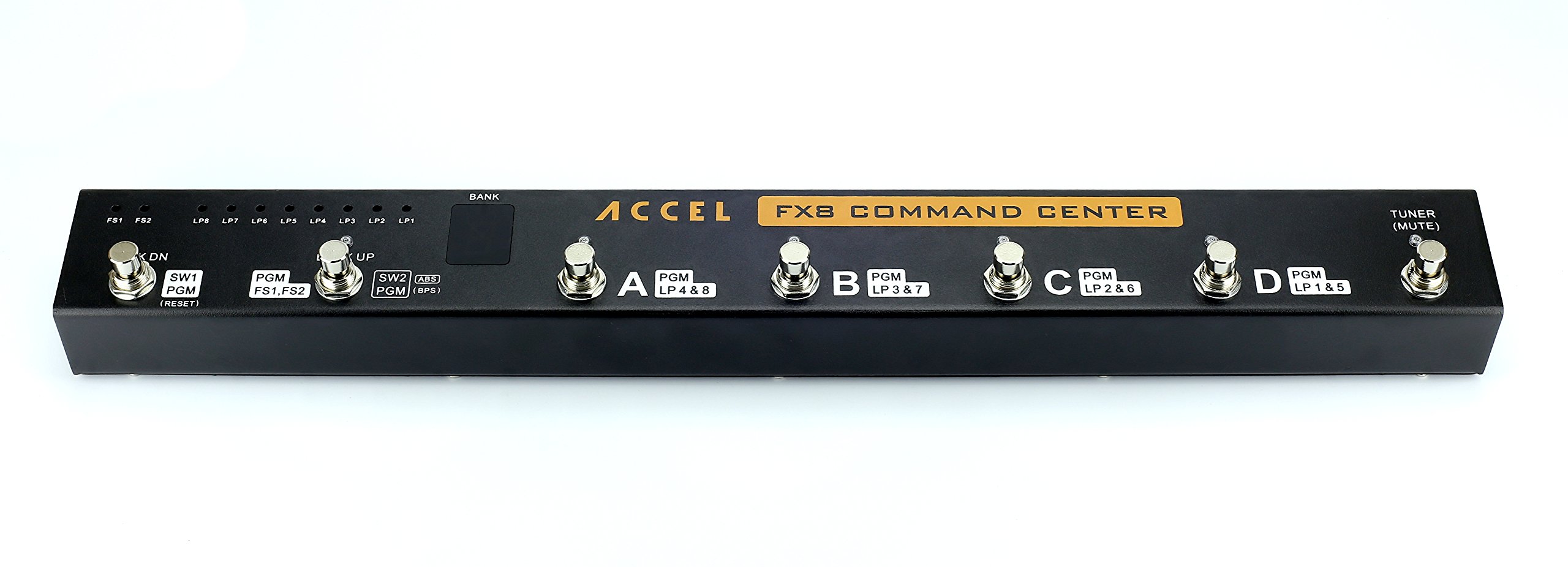 Accel FX8 Command Center - 8 Loop Programmable Guitar Effects Pedal Switcher & MIDI Controller for Live Performance & Studio Recording