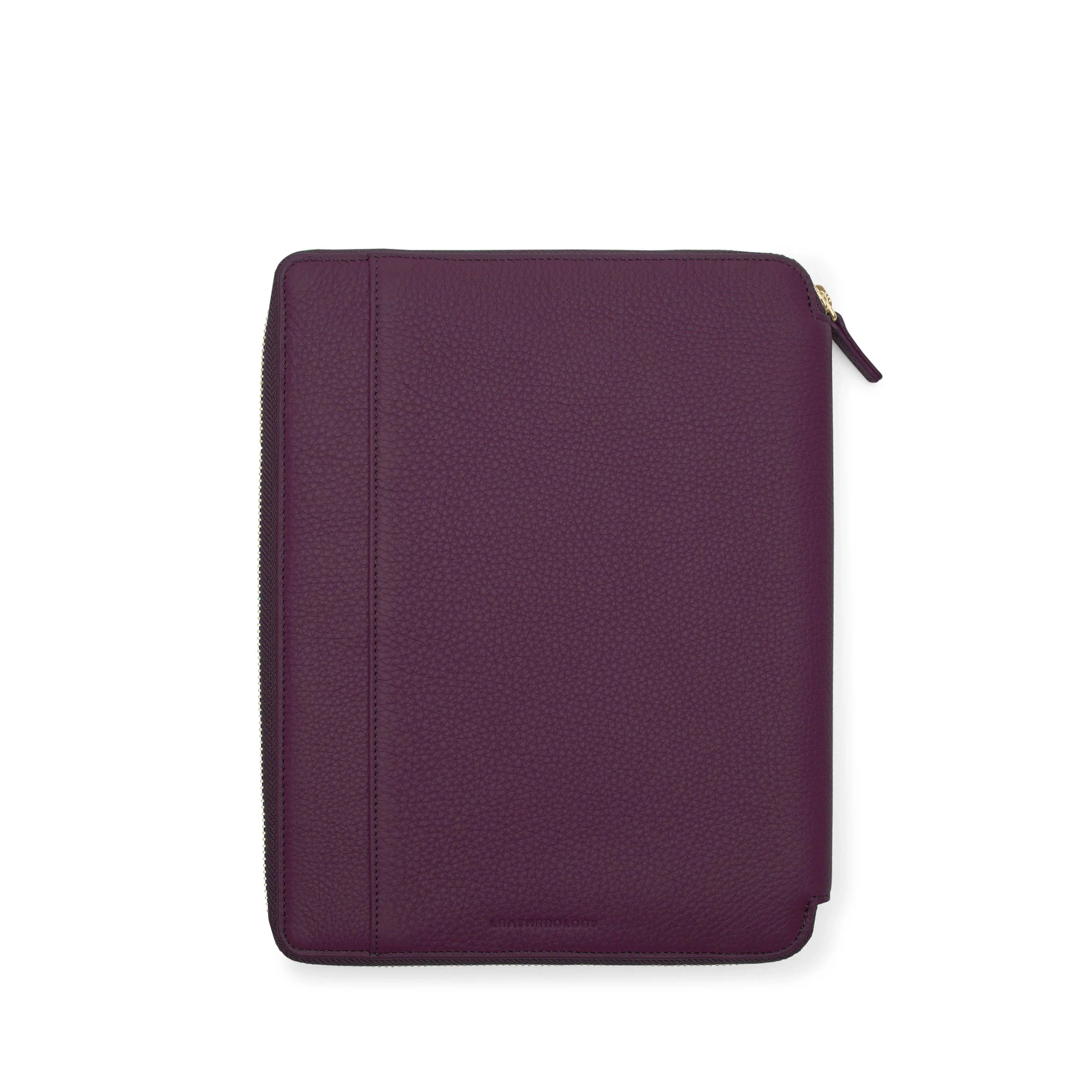 B5 Composition Notebook with Zipper - Deep Plum Color, College Ruled Paper for School, Office & Travel, Spiral Bound Journal for Note Taking & Writing