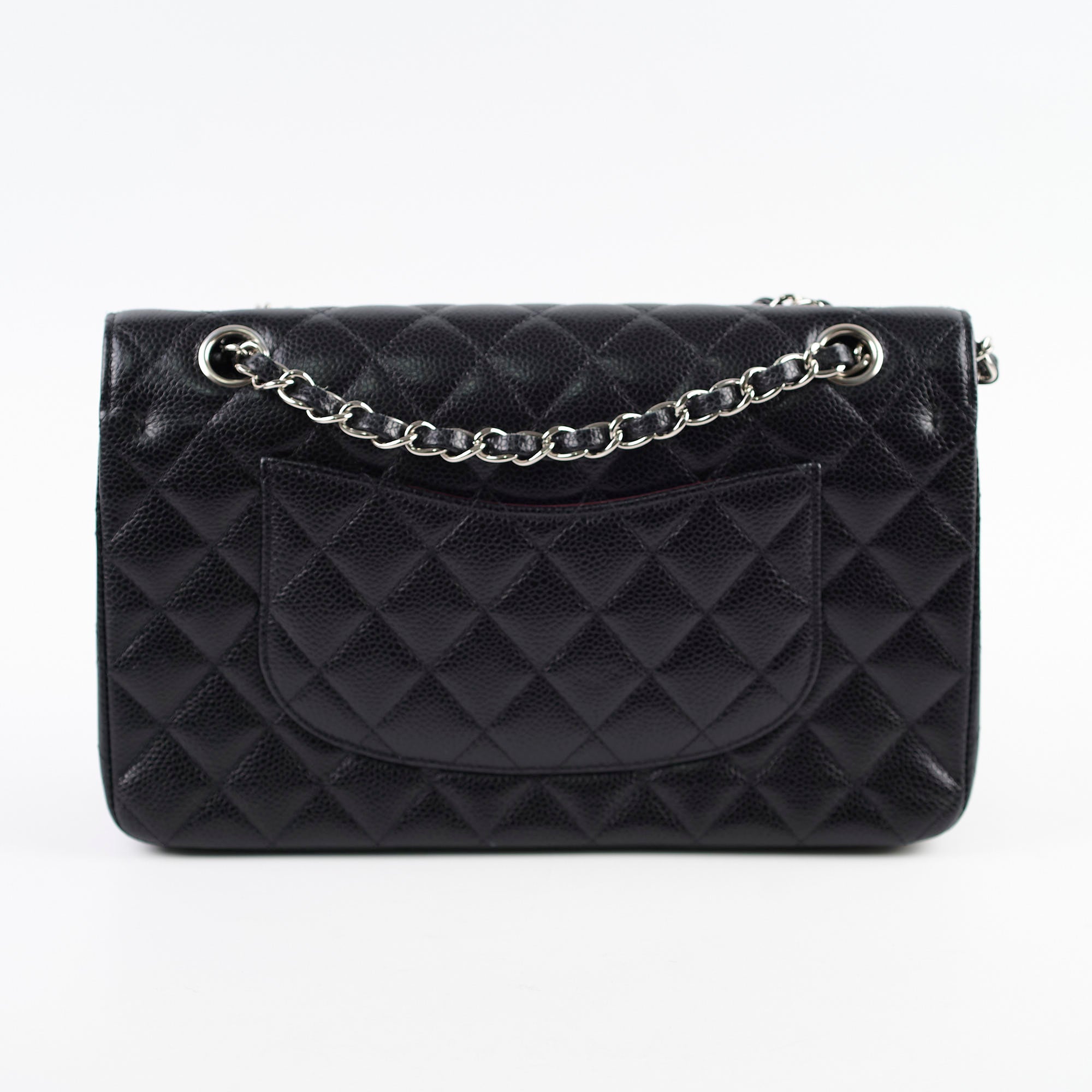 Chanel Classic Flap Bag Medium/Large Size Black Caviar Leather 29 Series - Luxury Handbag for Women, Perfect for Parties, Dating & Special Occasions