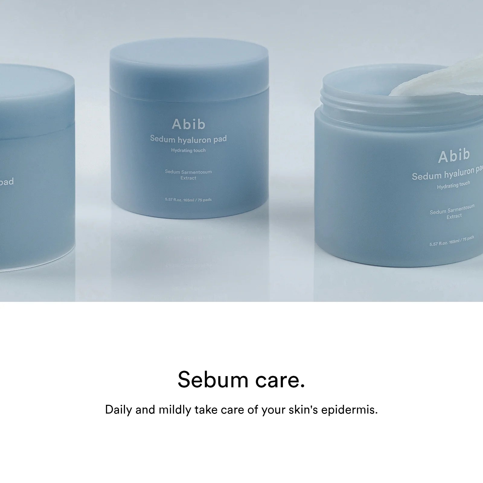 Abib Sedum Hyaluron Hydrating Face Pads - 75 Pads (165ml) | Soothing & Moisturizing Korean Skincare for Dry Skin | Perfect for Travel & Daily Hydration Routine