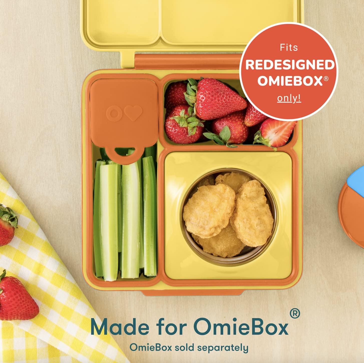 OmieBox Leakproof Dips Containers (2 Pack) - 4oz Salad Dressing & Condiment Storage with Lids - Food Grade Silicone (Purple/Orange) - Perfect for Lunch Boxes, Picnics & On-the-Go Meals
