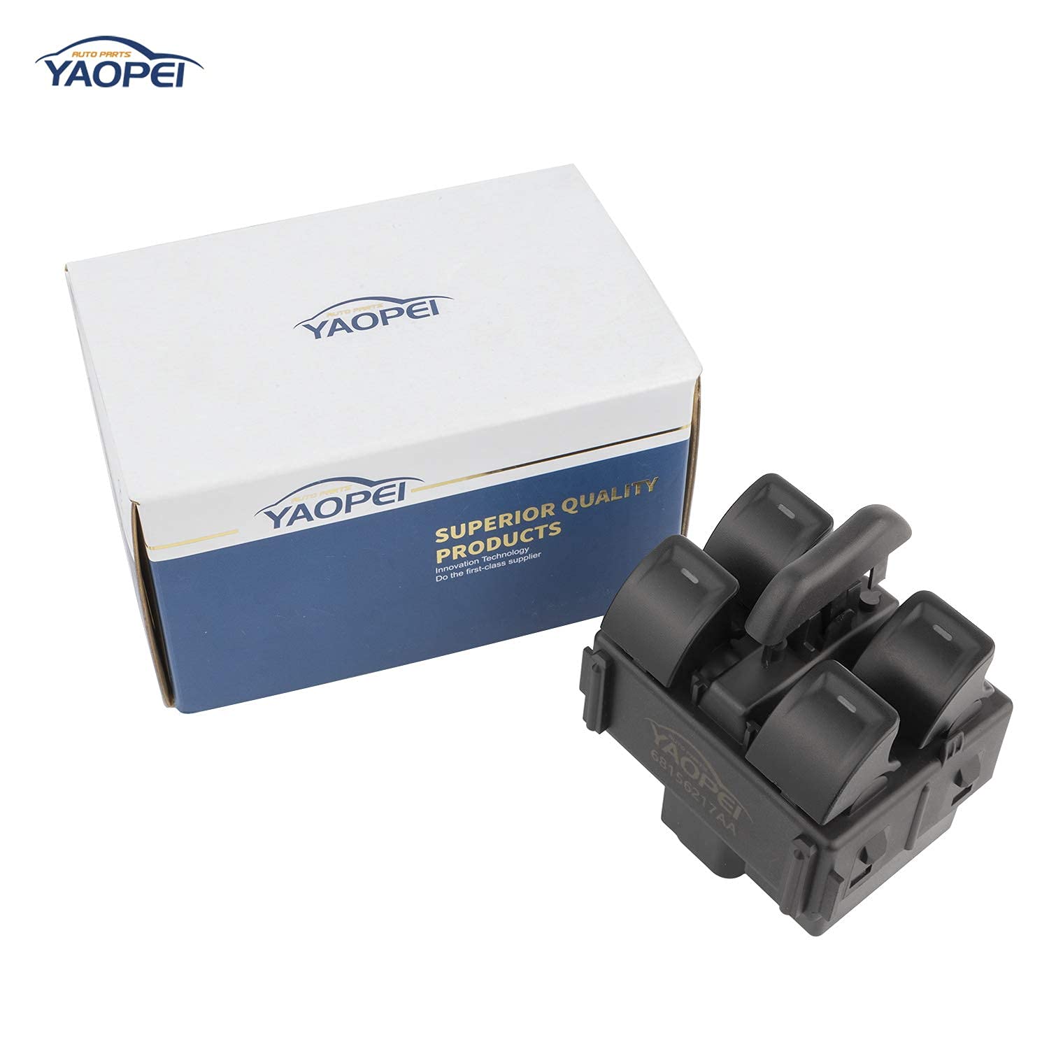 Jeep Wrangler Master Power Window Switch Replacement #68156217AA - Compatible with 2011-2016 Jeep Wrangler 4 Door (Front Left Driver Side, Dash Mounted) - Durable OEM Upgrade for Smooth Window Operation - Perfect for Off-Road Adventures & Daily Commuting
