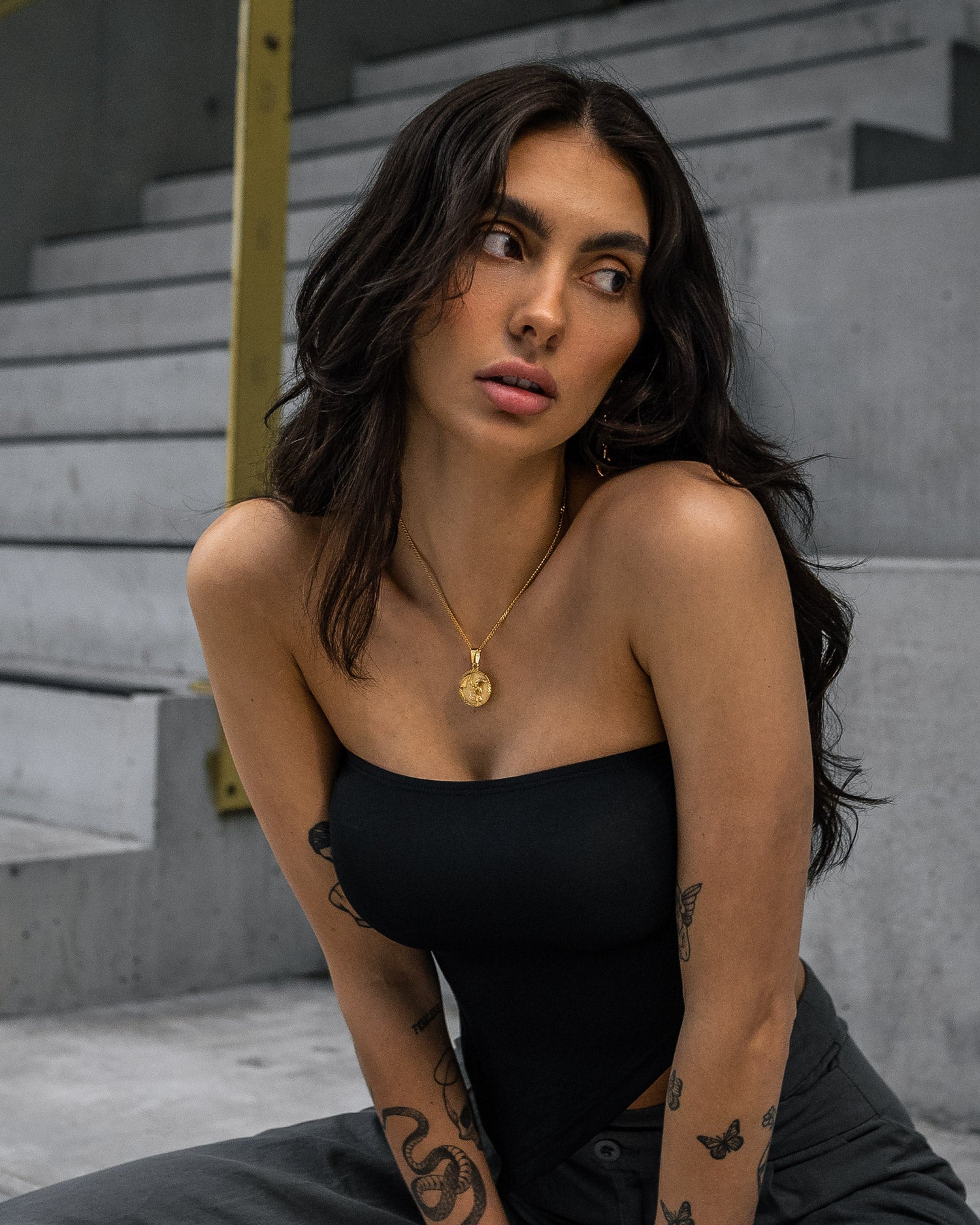 Fallen Angel Medallion Pendant Necklace - Gold Religious Jewelry for Men & Women - Perfect for Gothic Fashion, Gift Giving and Spiritual Protection