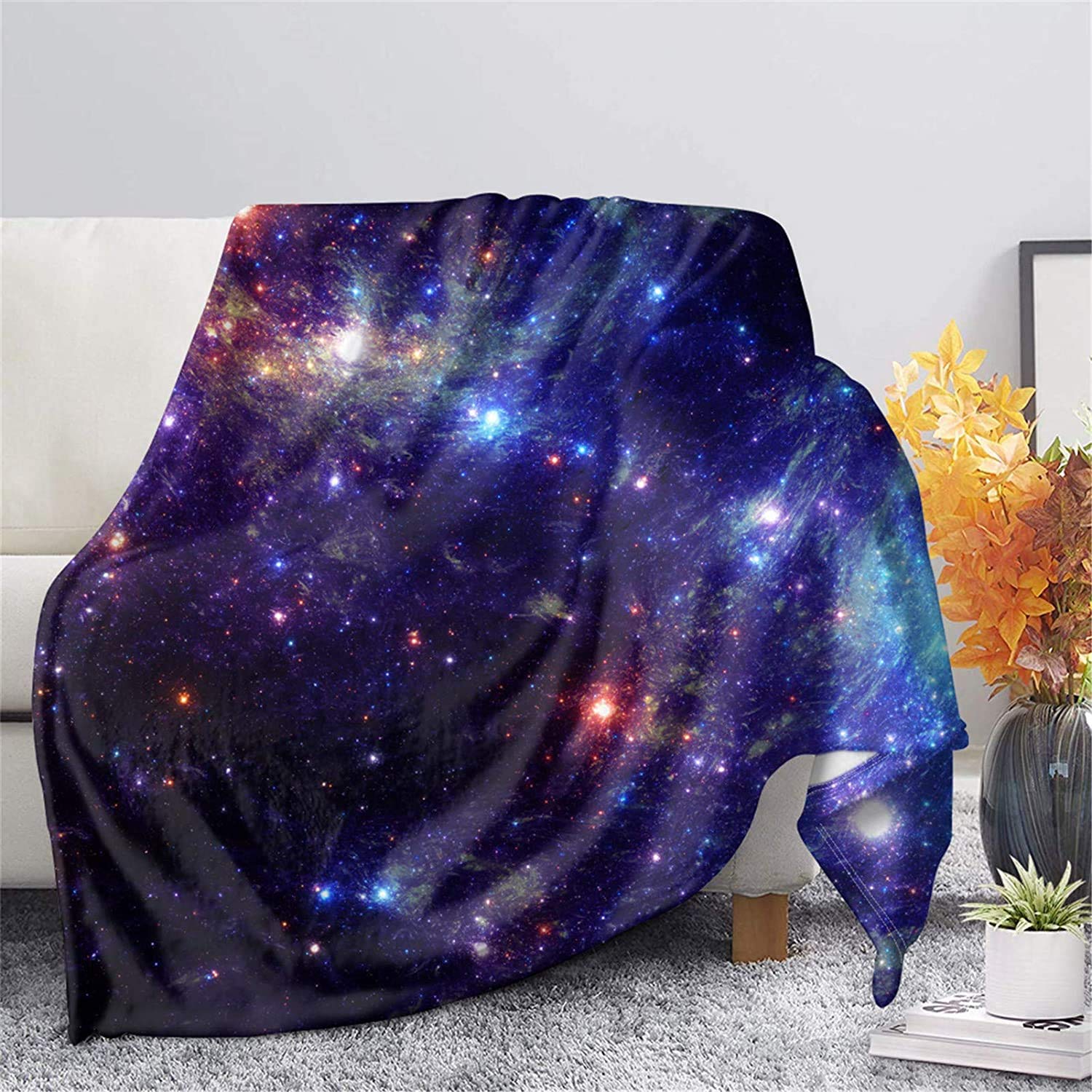 Chaqlin Ultra Soft Plush Flannel Throw Blanket 43x55 Inches - Cozy Fluffy Blanket for Bed, Couch & Sofa - Eco-Friendly Breathable Paw Print Blanket for Winter Nights, Movie Time & Home Decor