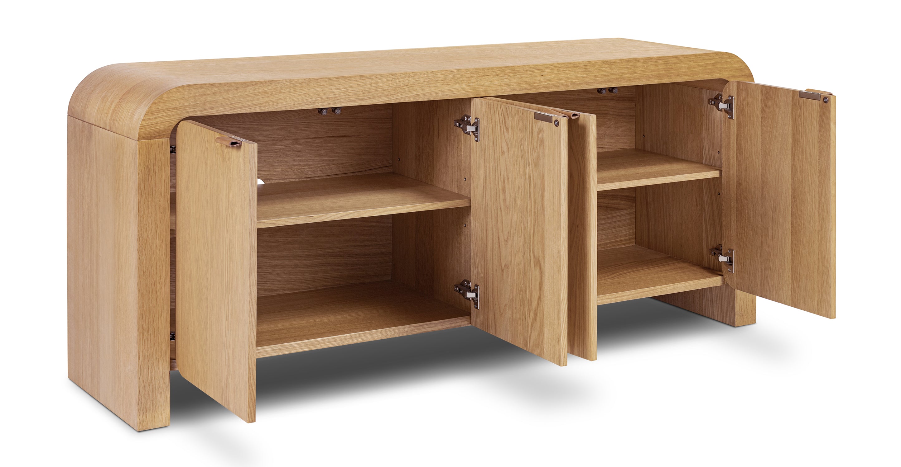 Modern Cirq Sideboard - Stylish Storage Cabinet for Living Room, Dining Room & Entryway - Wooden Buffet Console Table with Doors & Shelves for Home Decor & Organization
