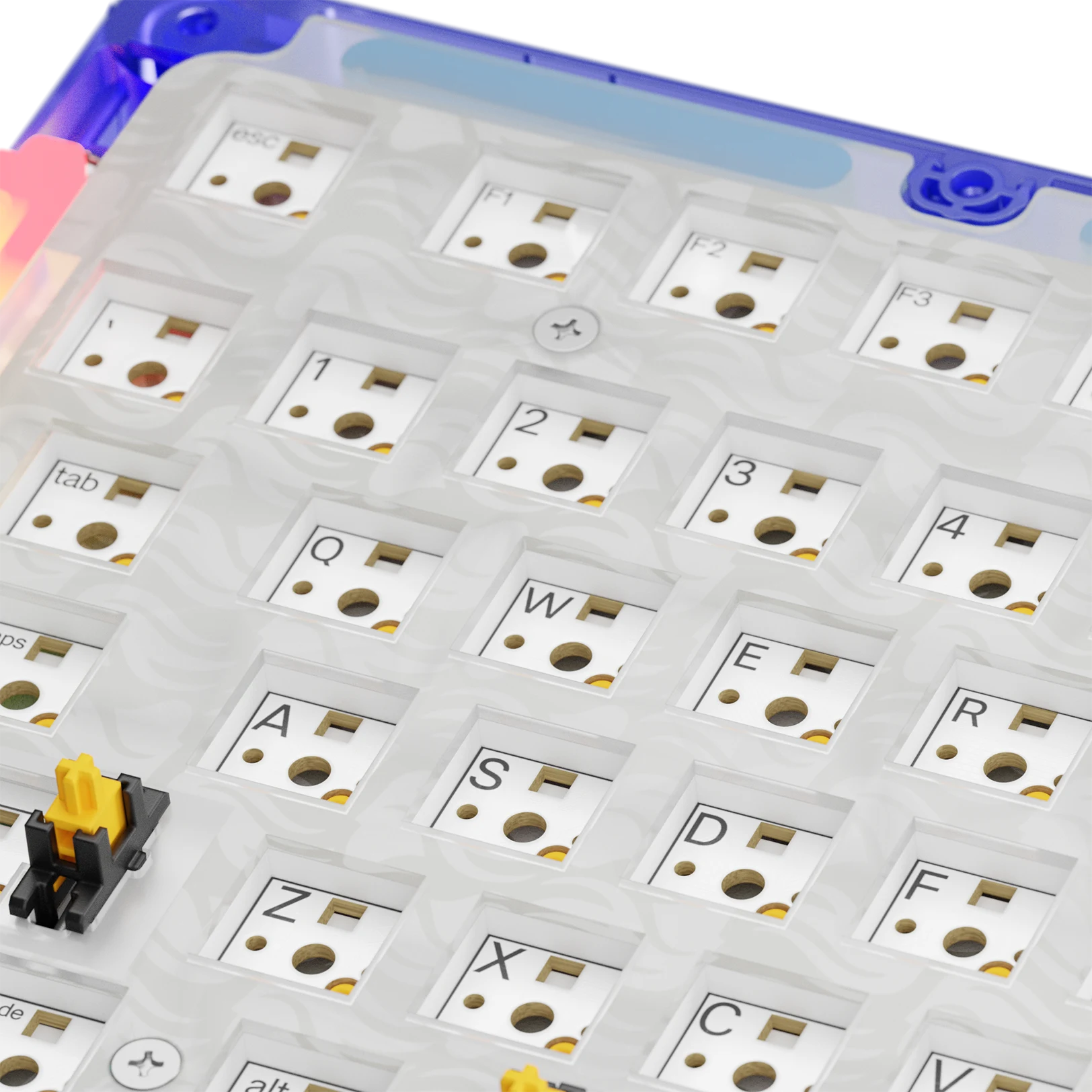 GMMK 3 75% Keyboard Bottom Case - Exo Purple Plastic Replacement Part for Custom Mechanical Keyboards | Gaming & Office Setup Accessory