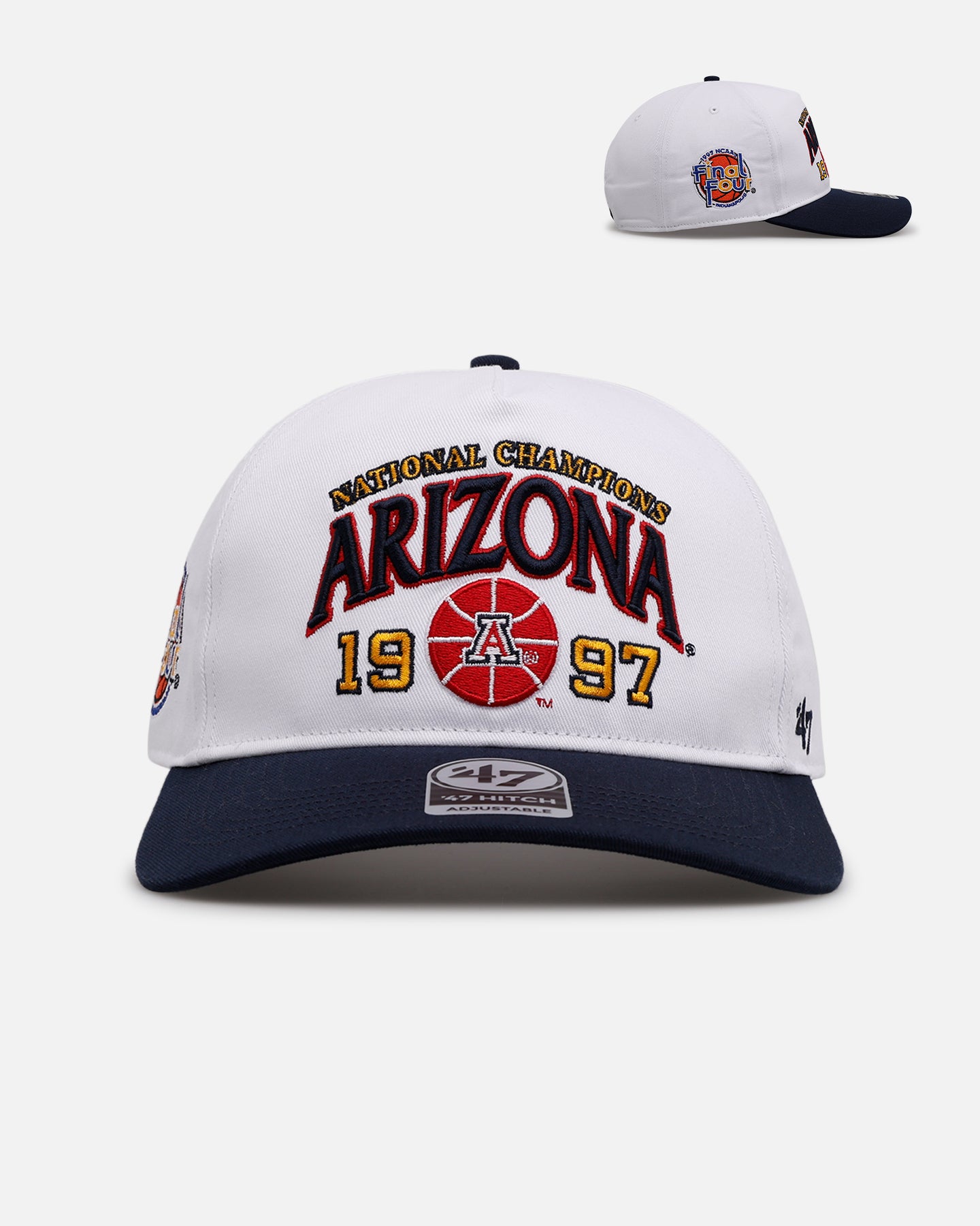 47 Brand Arizona 1997 'March Madness' Snapback Hat - White/Navy Vintage Baseball Cap for Men & Women - Perfect for Basketball Games, Sports Events & Casual Streetwear