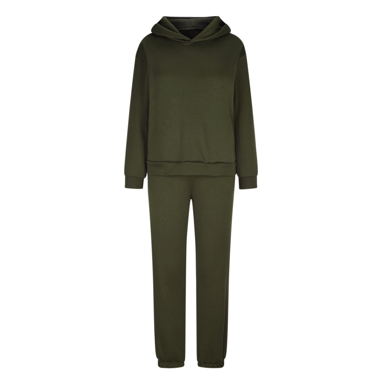 Women's 2-Piece Tracksuit Set - Long Sleeve Hoodie & Jogger Pants, Casual Loose Fit Sweatshirt Co-Ord Outfit for Gym, Running, Yoga & Lounge Wear | Aesthetic Sportswear for Women