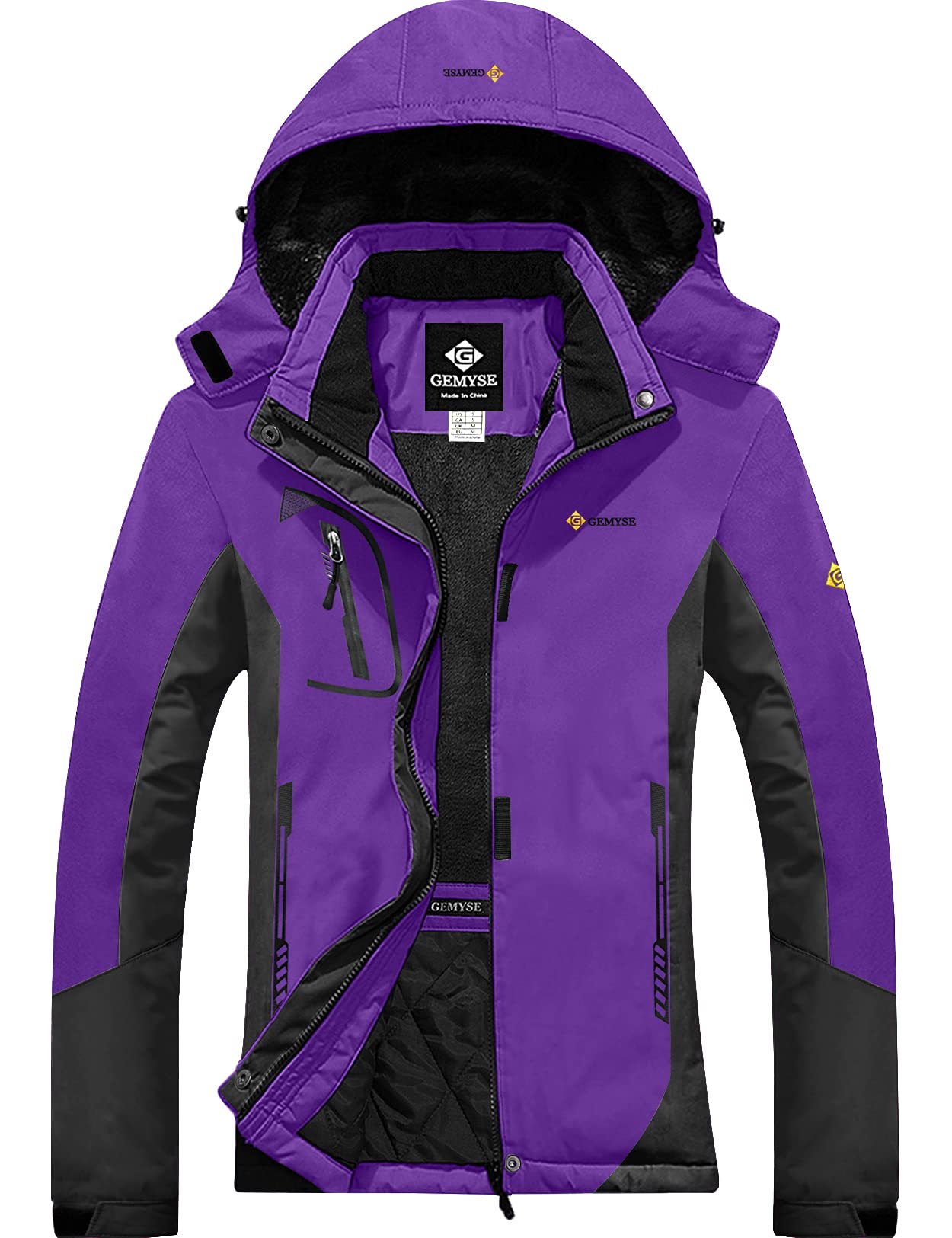GEMYSE Women's Waterproof Ski Jacket - Windproof Winter Snow Coat for Skiing, Hiking & Outdoor Activities | Warm Insulated Rain Jacket for Cold Weather Adventures
