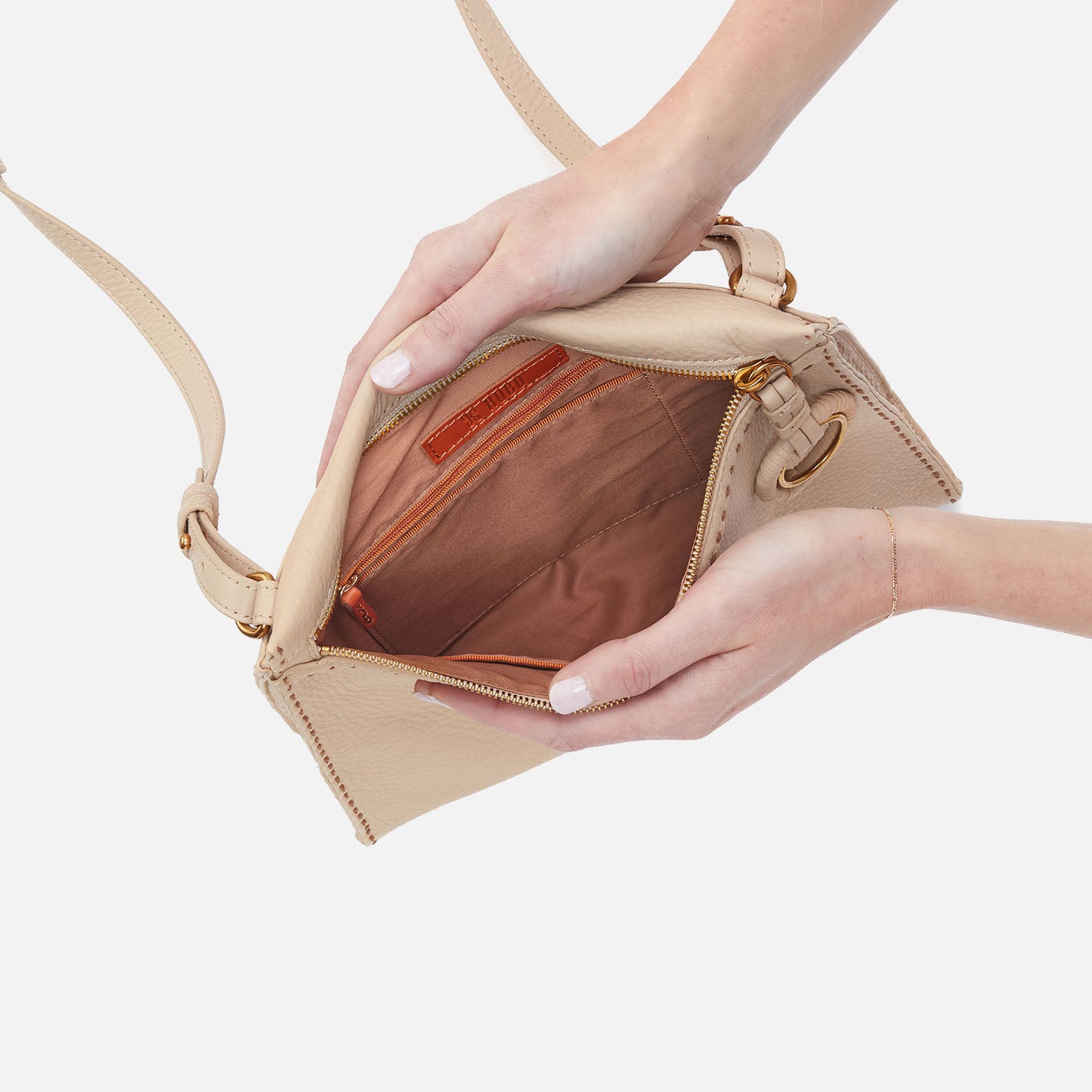 Austin Medium Crossbody Bag in Pebbled Leather & Linen - Stylish Women's Shoulder Purse for Work, Travel & Everyday Use