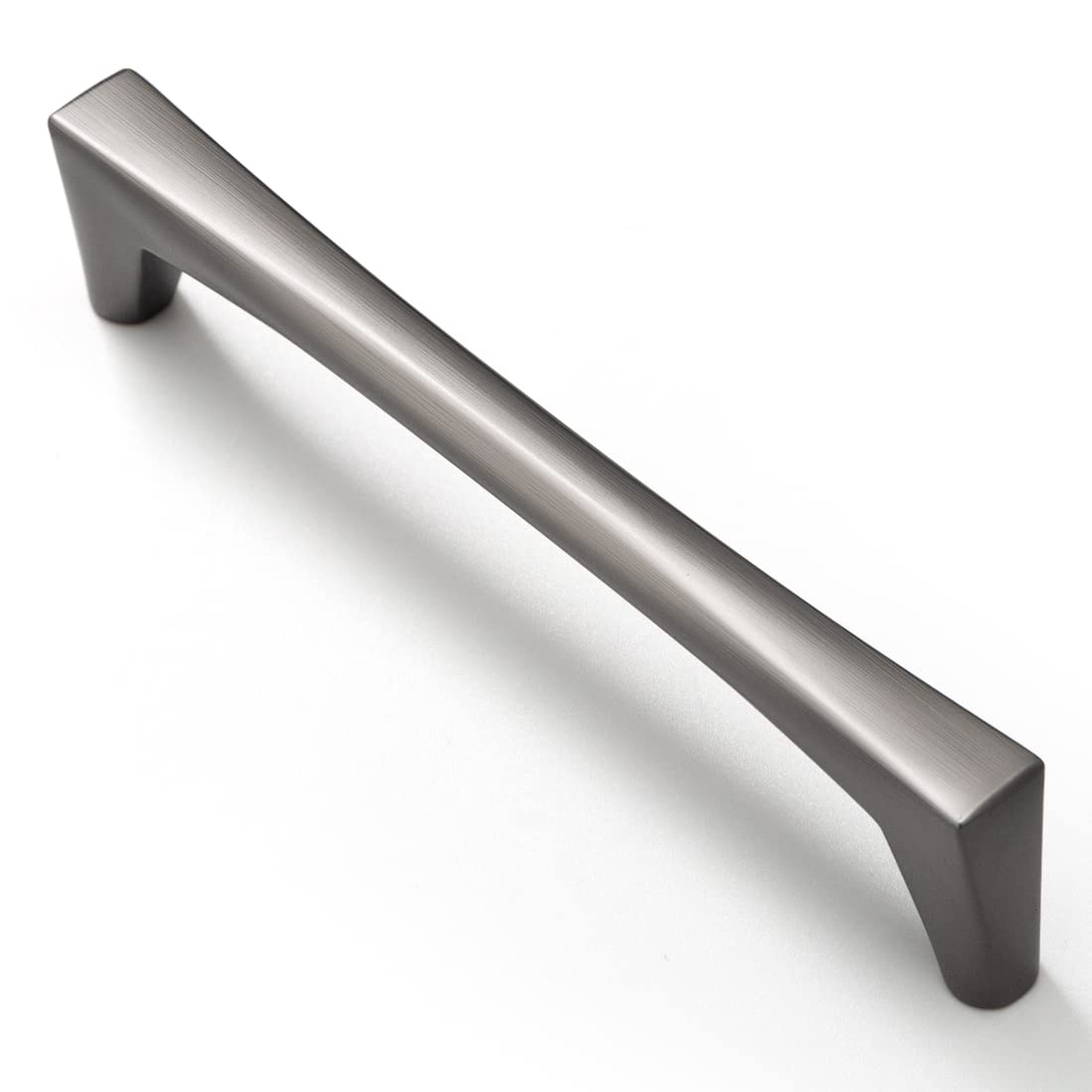 10 Pack Dark Gray Solid Cabinet Pulls - 5 Inch Hole Center, Black Nickel Zinc Alloy Kitchen Drawer Handles for Furniture, Dresser, Wardrobe & Closet - Perfect for Modern Home & Office Cabinetry