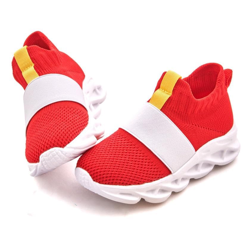 **Boys and Girls Sneakers - Kids Red Fashion Walking Shoes for Birthday & Everyday Play | Comfortable & Stylish for School, Sports & Outdoor Activities**