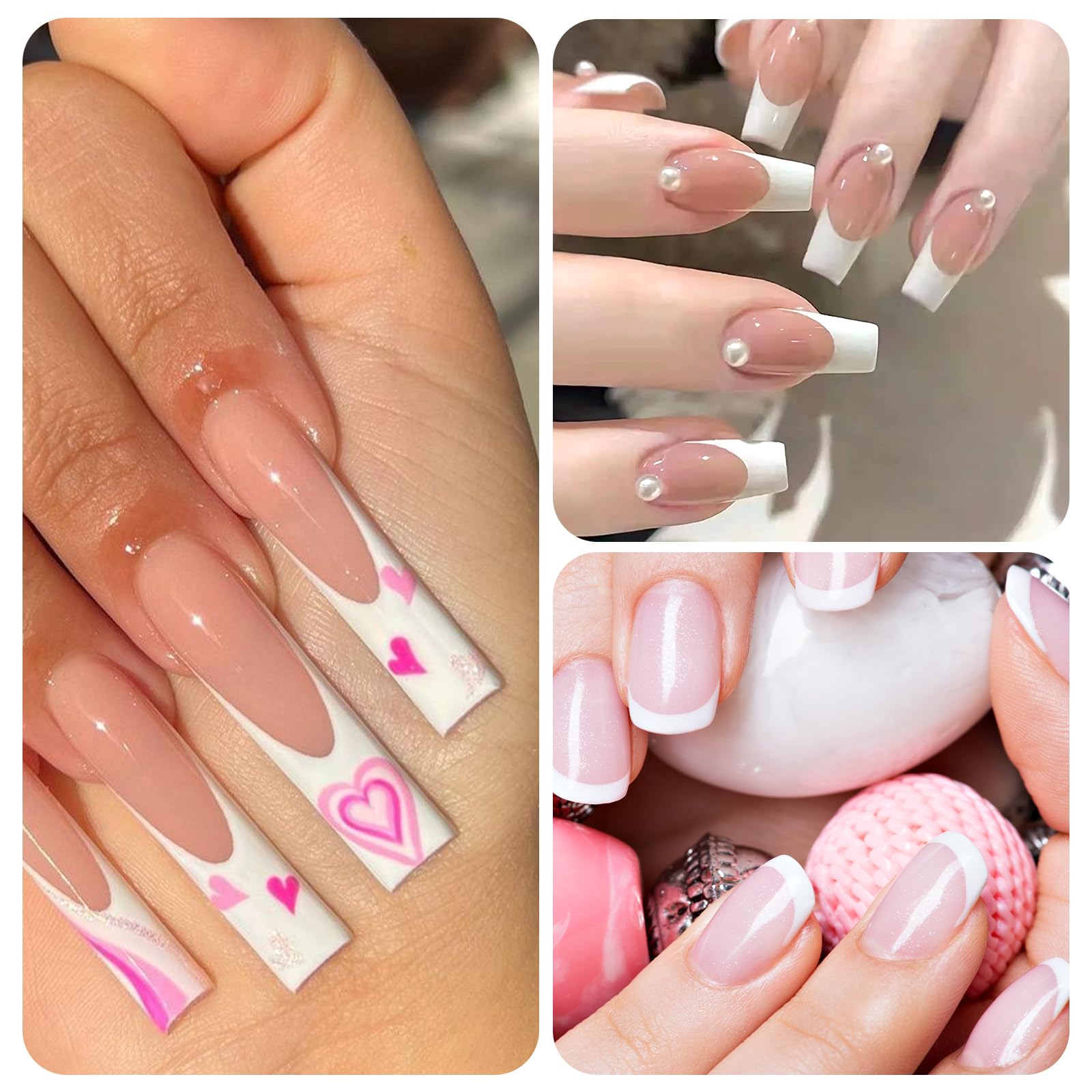 French Tip Nail Guides - 36 Self-Adhesive Sheets for DIY Manicure at Home