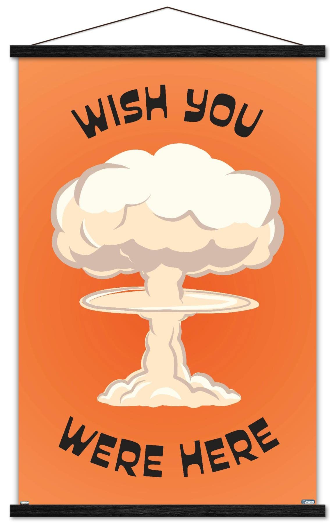 Trends International Well This Is Awkward - Wish You Were Here Magnetic Frame Wall Poster | Funny Home & Office Decor for Living Room, Bedroom, Dorm
