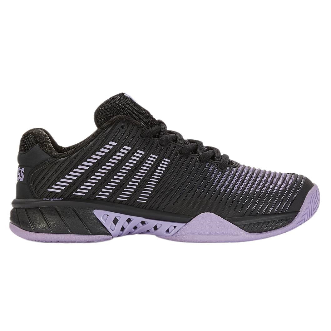 K Swiss Hypercourt Express 2 Women's Tennis Shoes - Black/Purple - Lightweight & Durable Court Shoes for Women - Perfect for Tennis, Pickleball & Casual Wear