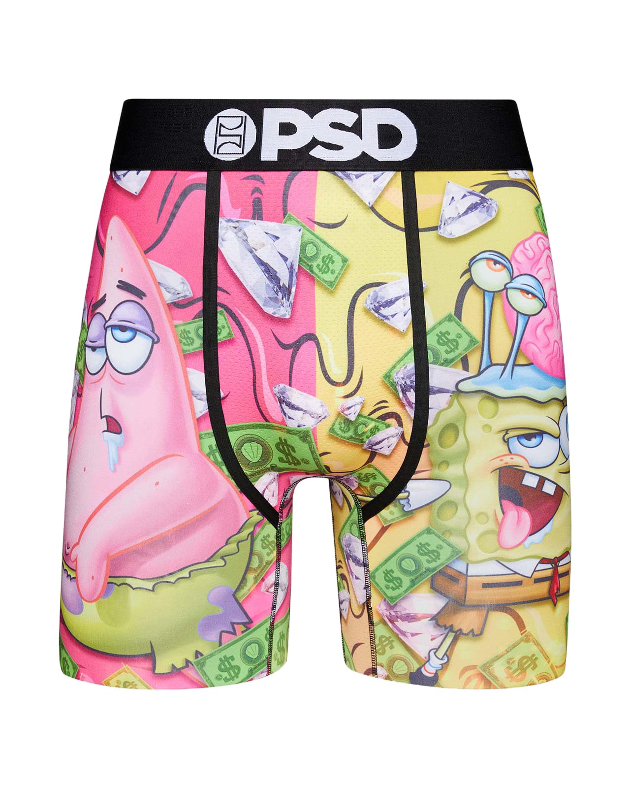 PSD Men's Spongebob Squarepants Boxer Briefs - Breathable & Supportive Underwear with Moisture-Wicking Fabric for All-Day Comfort - Perfect for Casual Wear, Sleep & Lounge