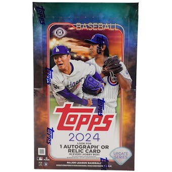 2024 Topps Update Series Baseball Hobby Box - 24 Packs with Exclusive Rookie Cards & Inserts | Perfect for Collectors, Fantasy Baseball Fans & Sports Memorabilia Enthusiasts