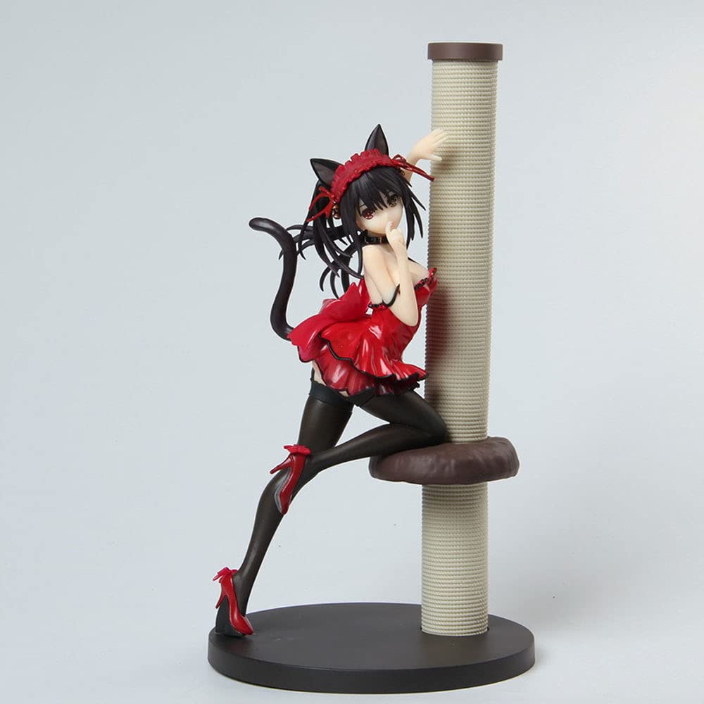 Anime PVC Statue - Tokisaki Kurumi Cat Ear Figure | Collectible Anime Character Model | Perfect for Display, Gifts & Anime Fans