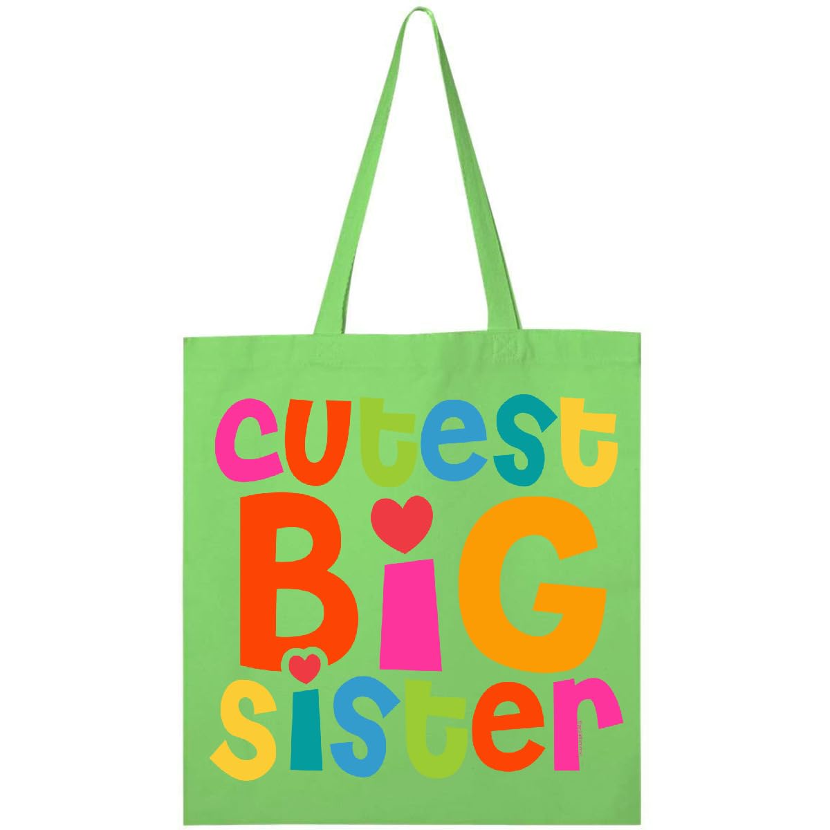Inktastic Cute Big Sister Tote Bag - Durable Canvas Shoulder Bag for Women, Girls, Siblings - Perfect Gift for Birthdays, Sister's Day & Everyday Use