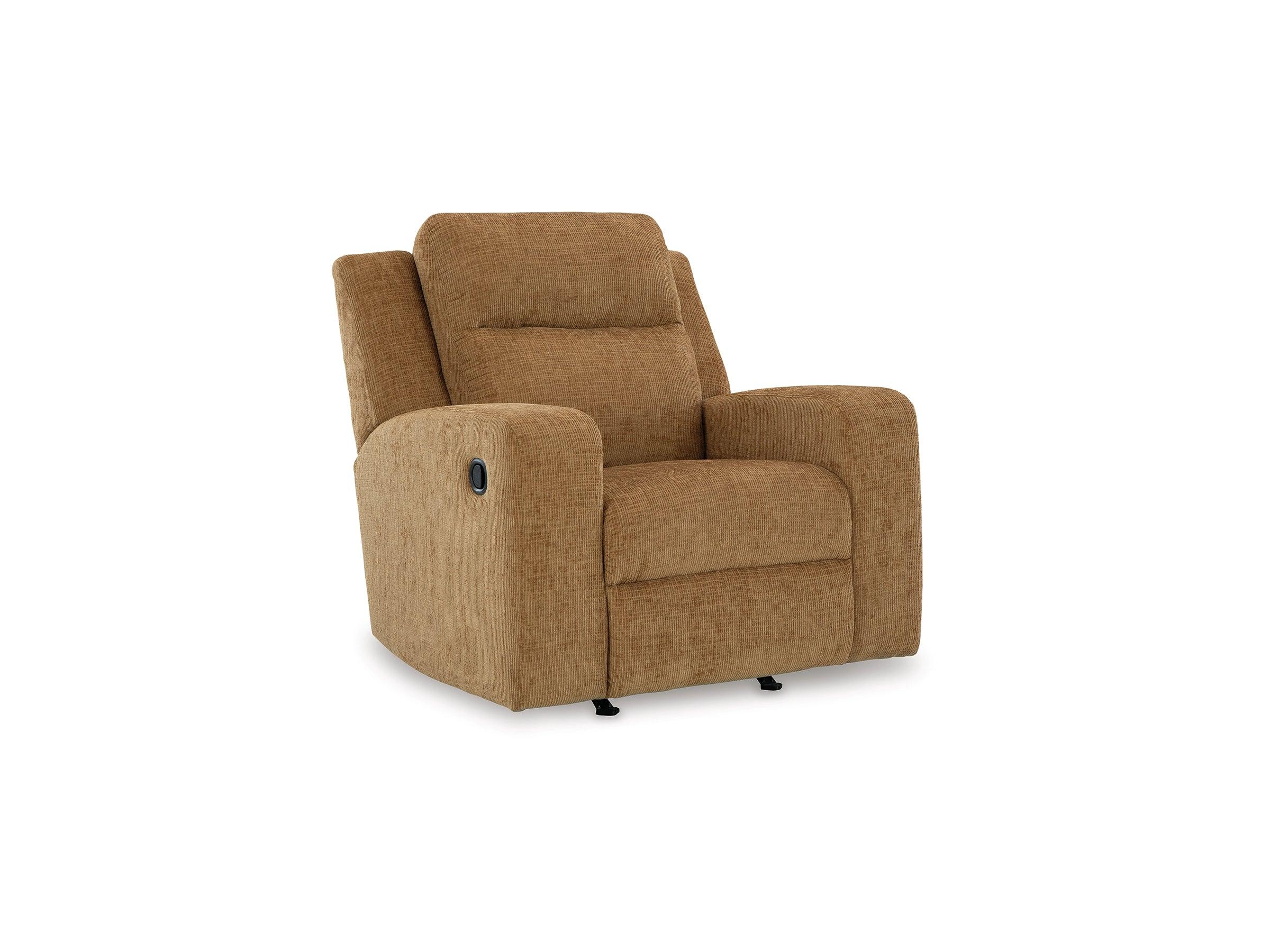 Kanlow Honey Recliner 3860525 - Premium Leather Reclining Chair with Lumbar Support - Perfect for Living Room, Home Theater & Office Relaxation