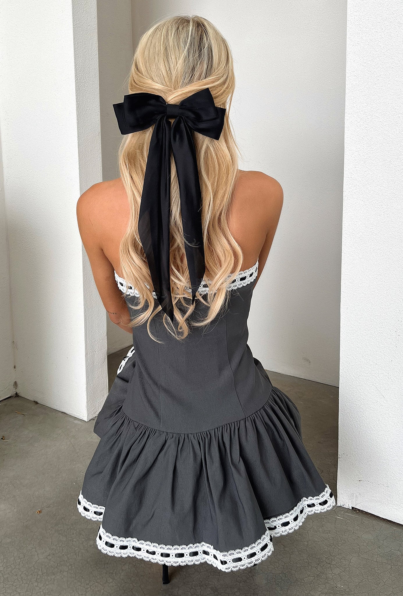 Elegant Black Elara Bow Hair Accessory for Women - Perfect for Weddings, Parties, and Special Occasions