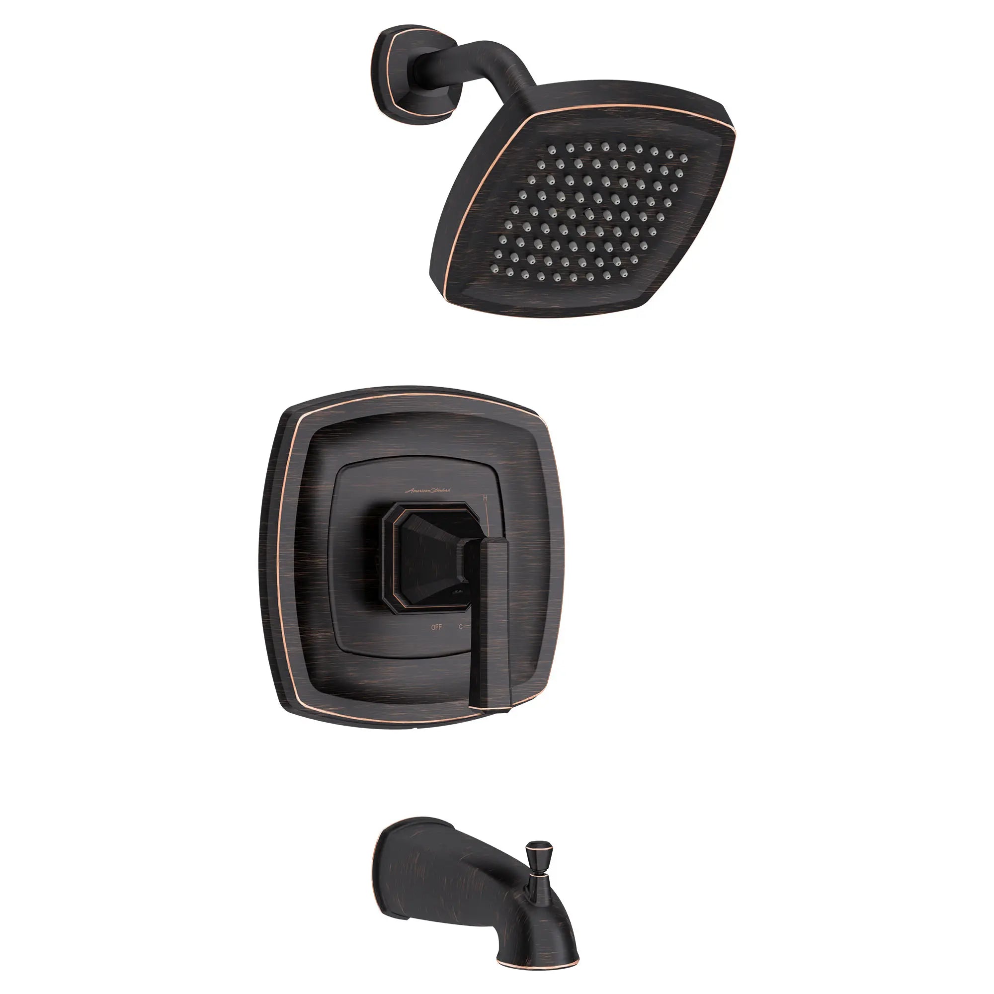 Crawford 2.5 GPM Tub and Shower Trim Kit with Showerhead - Double Ceramic Pressure Balance Cartridge & Lever Handle - Perfect for Bathroom Renovation and Modern Home Upgrades