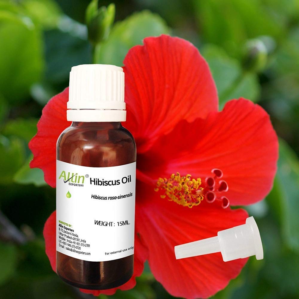 100% Pure & Natural Hibiscus Oil 15ml - Undiluted Cold Pressed for Aromatherapy, Hair Growth & Skin Care - Suitable for All Skin Types - Perfect for Massage, DIY Beauty Recipes & Relaxation Therapy