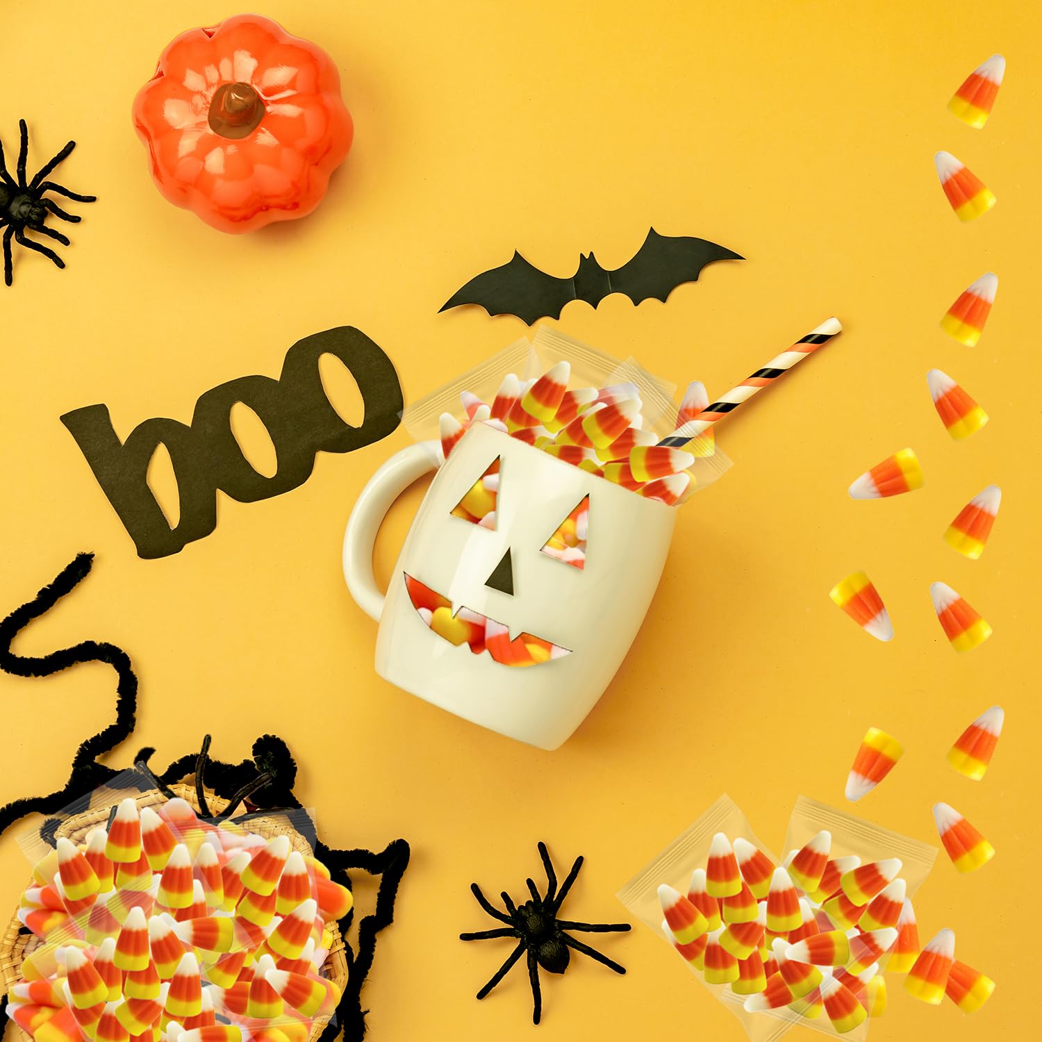 Fruidles Halloween Candy Corn - Classic Gluten-Free Candy Treat Bags (15-Pack, 1oz Each) | Fun & Festive Holiday Snacks for Trick-or-Treating, Party Favors & Seasonal Celebrations