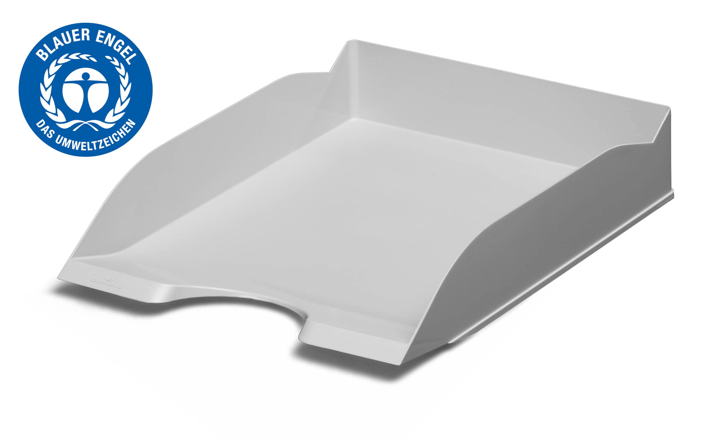 6-Pack Durable Stackable Office Letter Trays | Recycled Plastic & Blue Angel Certified | A4 Paper File Organizer | Grey | Perfect for Home Office, School & Workplace Organization