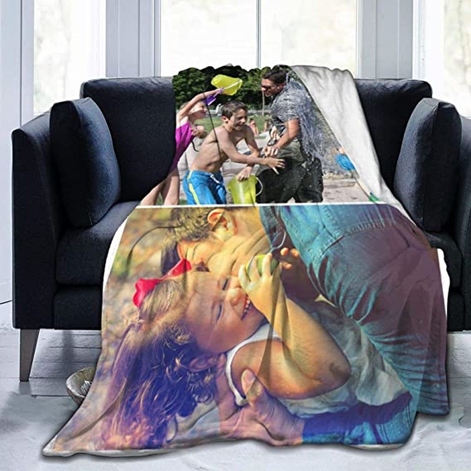 Custom Photo Blanket with Your Own Pictures - Soft Flannel Fleece Throw Blanket for Couch, Bed & Home Decor - Cozy Plush Blanket (80x120cm/31.5x47.2in) - Perfect for Gifts, Family Photos & Cozy Nights