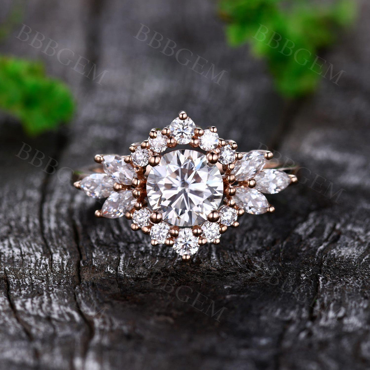 Vintage Round Cut Moissanite Engagement Ring 1.0CT Solid Rose Gold - Perfect for Proposals, Weddings & Anniversary Gifts