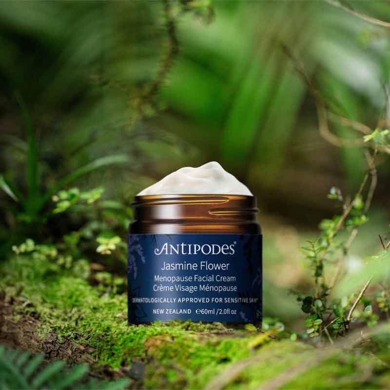 Antipodes Jasmine Flower Menopause Facial Cream - Organic Anti-Aging Moisturizer for Women - Hydrating Night Cream for Dry Skin - Perfect for Menopause Skin Care Routine & Nighttime Use