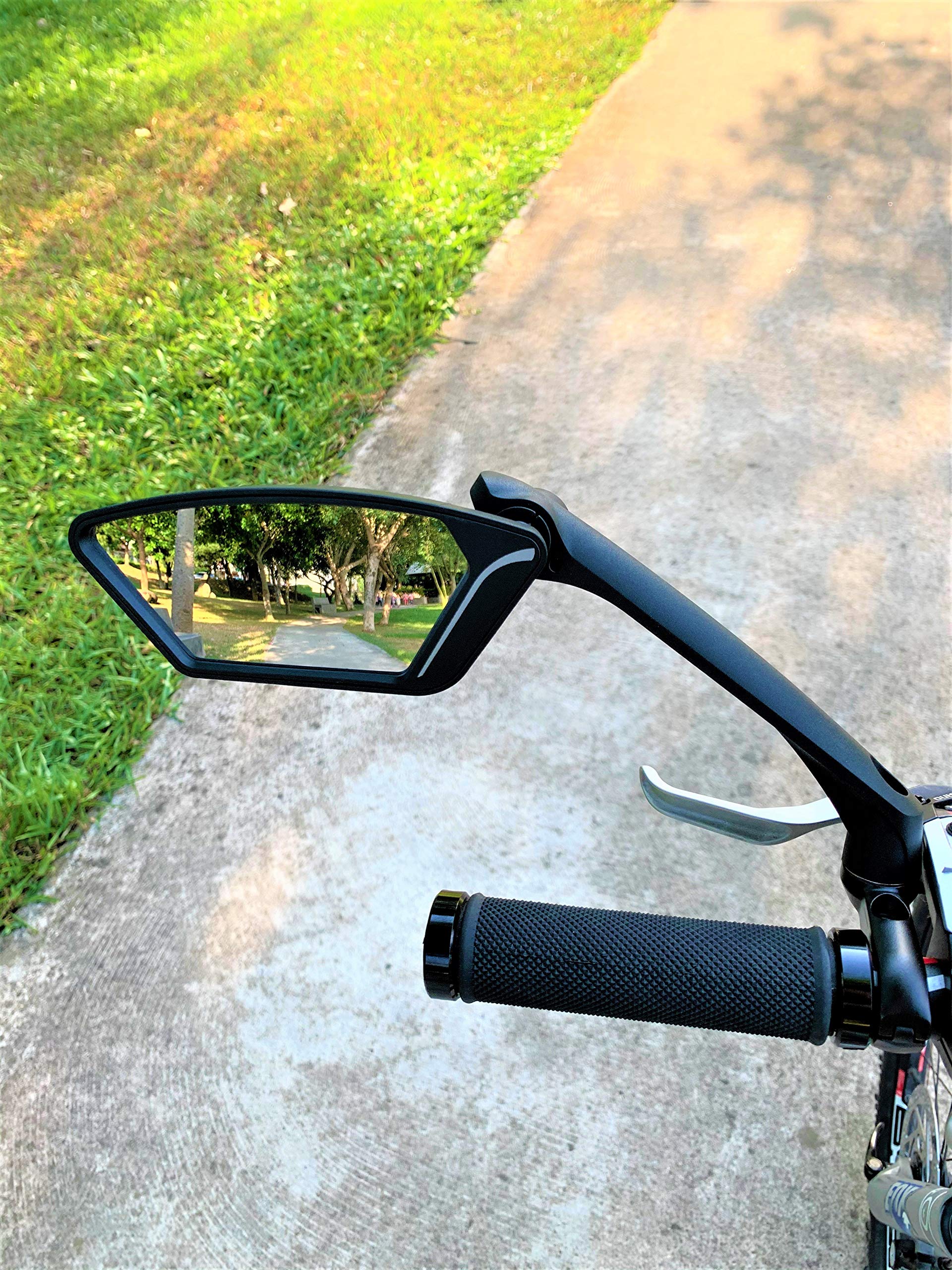 MEACHOW Scratch-Resistant Glass Lens Bike Mirror - Rotatable Handlebar Rearview Mirror for Safe Cycling - ME-010 | Perfect for Road Bikes, Mountain Bikes & Commuting