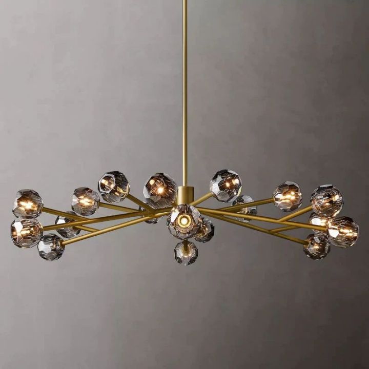 Crystal Ball Glass Round Chandelier 60