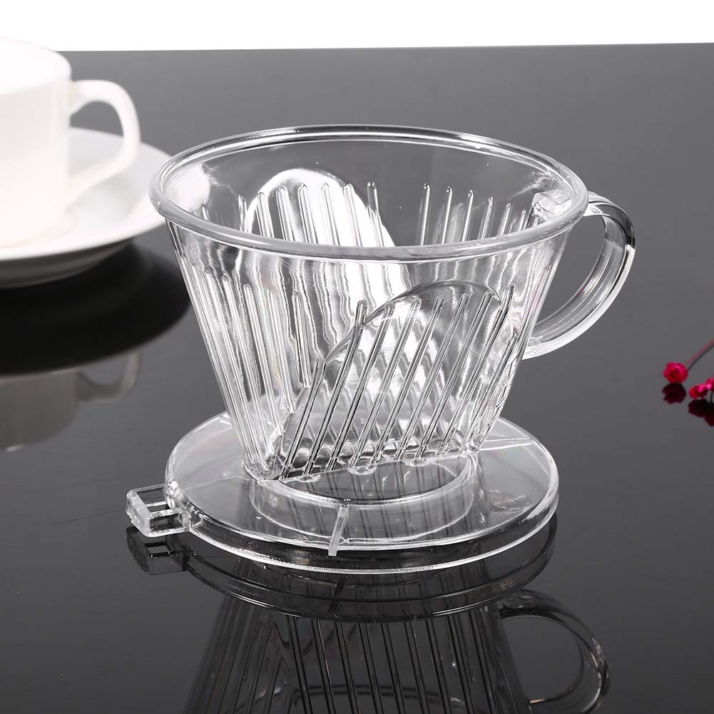MAGT Transparent Resin Coffee Filter - Reusable & Paperless Plastic Coffee Dripper for Perfect Brewing | Ideal for Pour Over, Cold Brew & French Press Coffee Makers