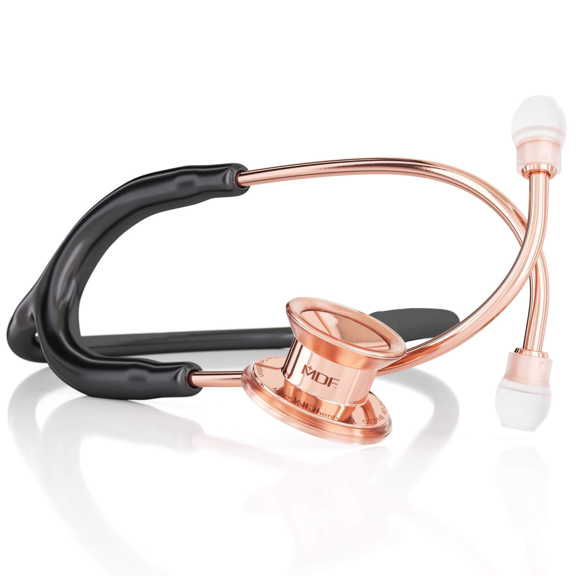 MD One® Pediatric Stethoscope - Black & Rose Gold | Lightweight Stethoscope for Kids | Ideal for Child Health Checkups, School Nurses & Pediatric Clinics