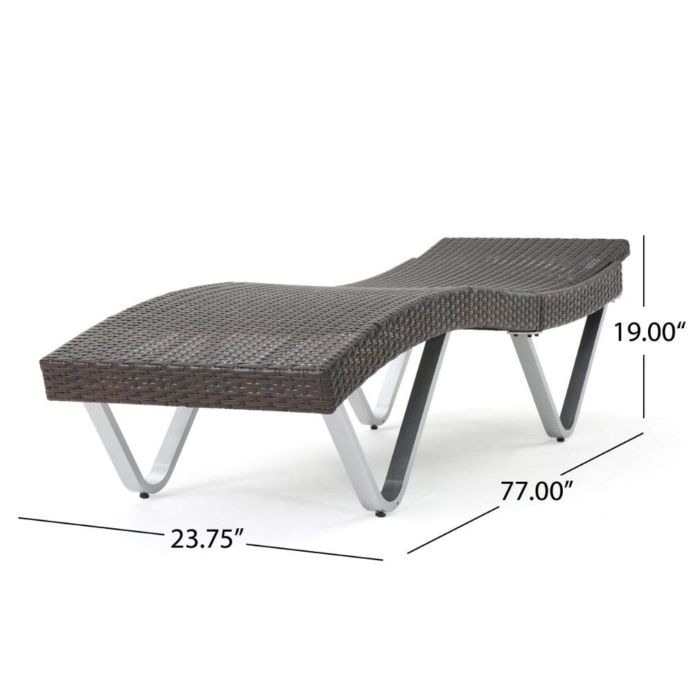 Christopher Knight Home San Marco KD Chaise Lounge - Multibrown Upholstered Accent Chair for Living Room, Bedroom, or Office - Comfortable Modern Chaise Lounge with Sturdy Wooden Frame