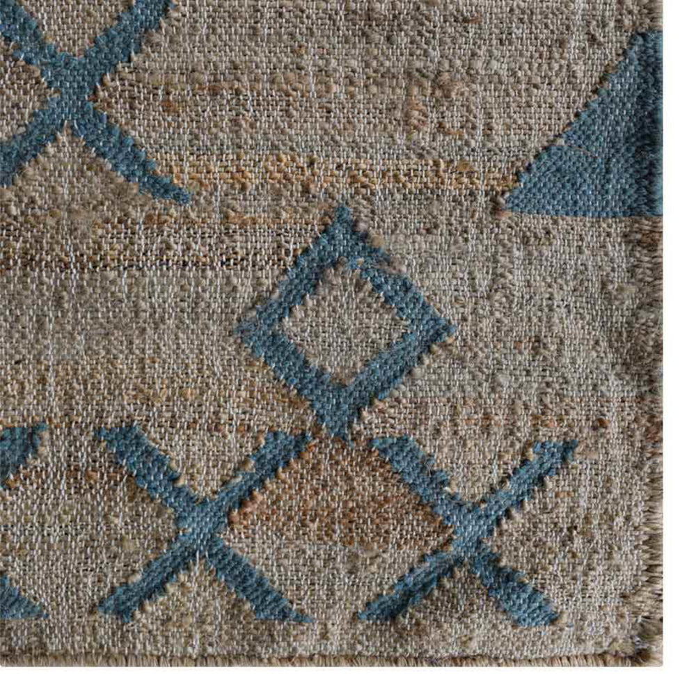 Handmade Hexagon Hand Knotted Wool Rug - Boho Chic Area Rug for Living Room, Bedroom & Nursery - Non-Slip Soft Floor Decor