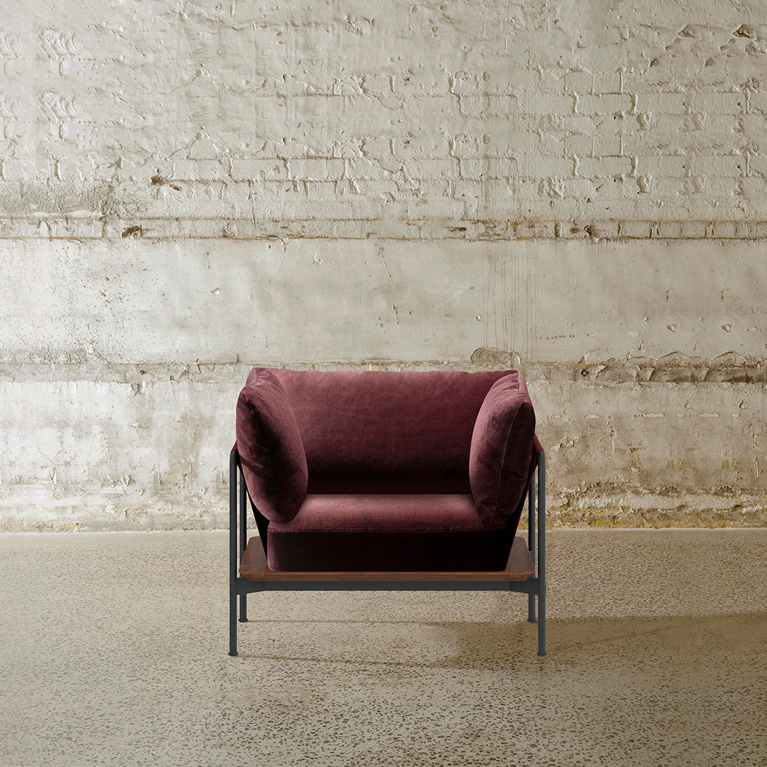 Premium Crawford Lounge Chair 2.0 - Modern Accent Chair for Living Room, Bedroom & Office - Comfortable Upholstered Armchair with Solid Wood Legs - Perfect for Relaxing, Reading & Home Decor