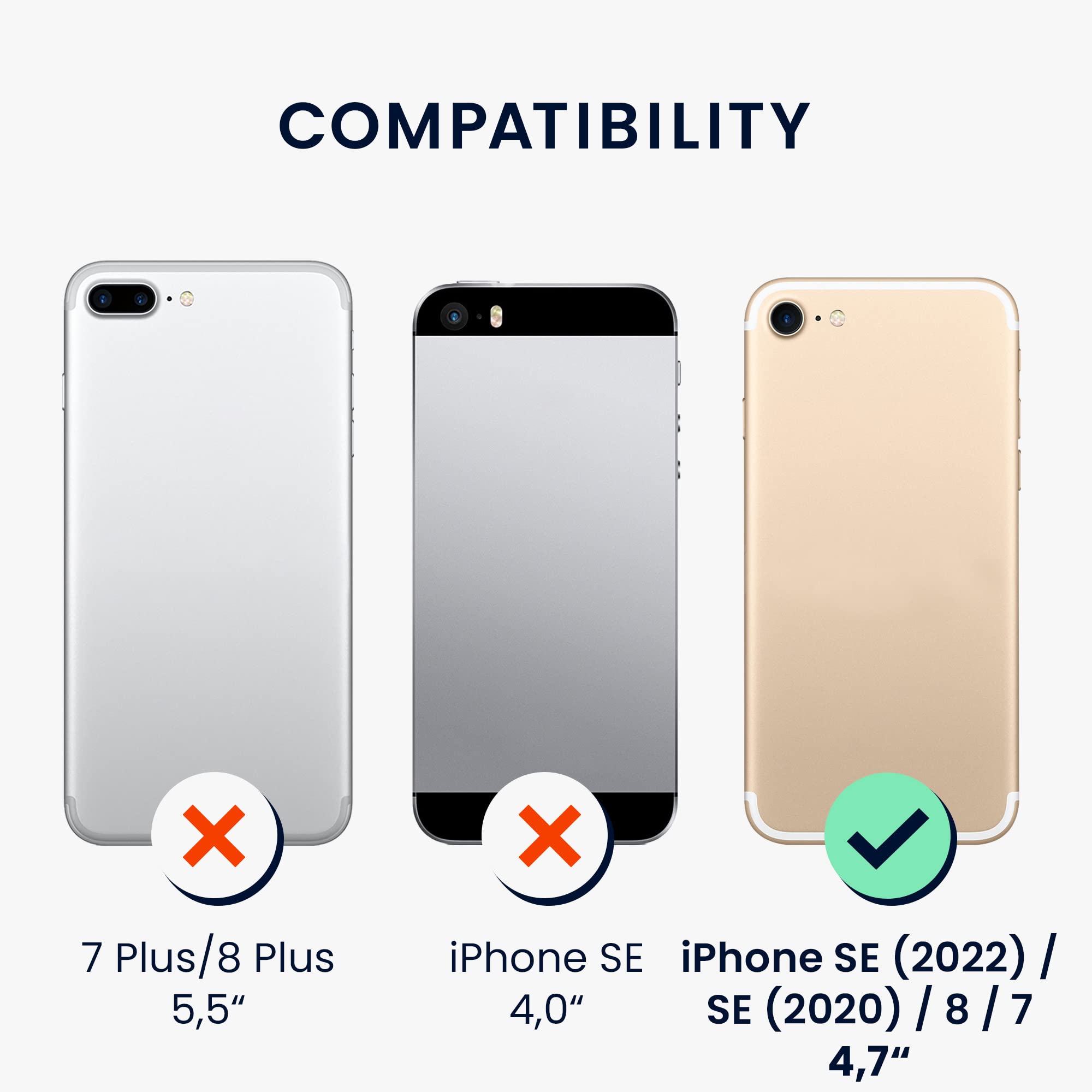 kwmobile Premium TPU Silicone Case for Apple iPhone SE (2022/2020) & iPhone 8/7 - Soft Matte Finish Light Blue Protective Phone Cover - Perfect for Everyday Use, Work & Travel
